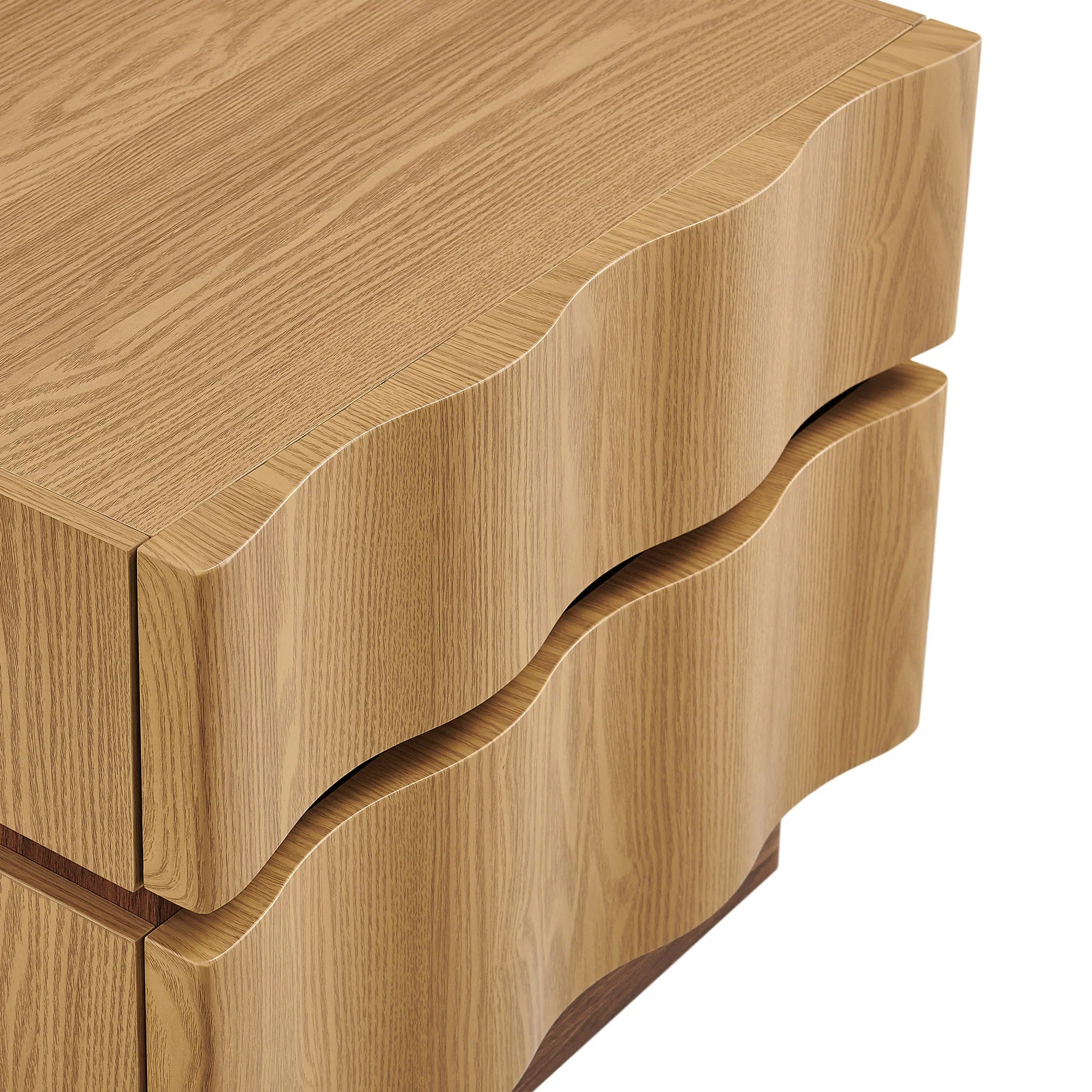 Isola 2 Drawer Nightstand in Light Oak Walnut - Image 8