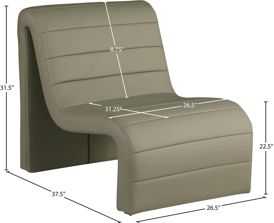 Ivy Vegan Leather Upholstered Accent Chair - Image 25