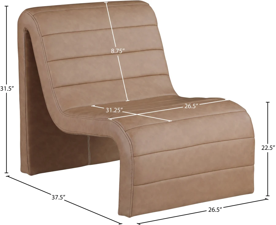 Ivy Vegan Leather Upholstered Accent Chair - Image 42