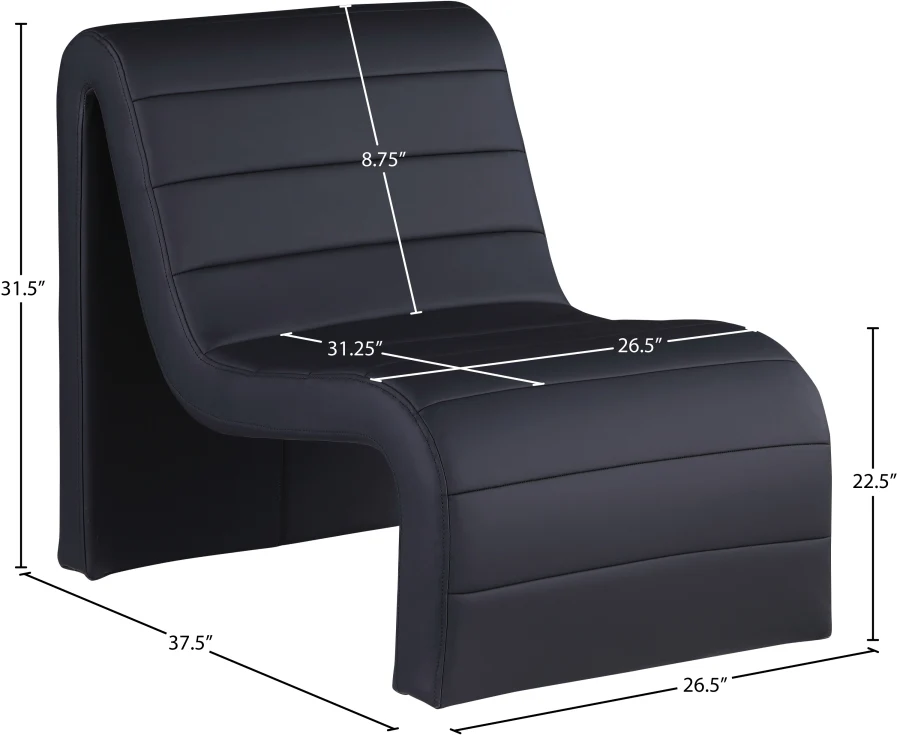 Ivy Vegan Leather Upholstered Accent Chair - Image 8