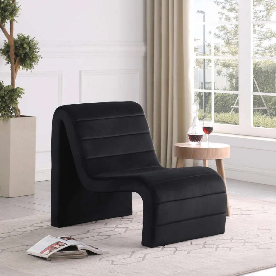 Ivy Velvet Upholstered Accent Chair - Image 2