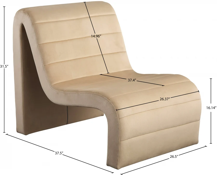 Ivy Velvet Upholstered Accent Chair - Image 44