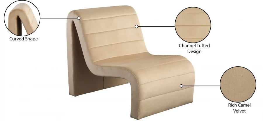 Ivy Velvet Upholstered Accent Chair - Image 45