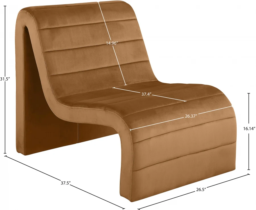 Ivy Velvet Upholstered Accent Chair - Image 53