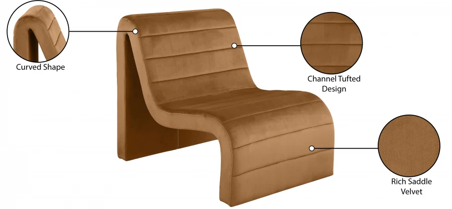 Ivy Velvet Upholstered Accent Chair - Image 54