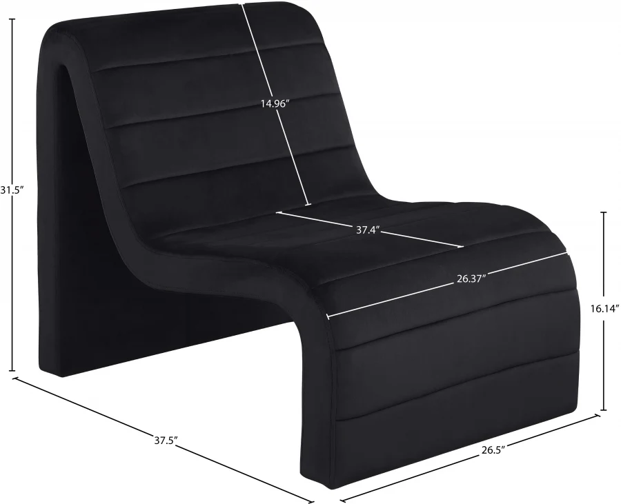 Ivy Velvet Upholstered Accent Chair - Image 8