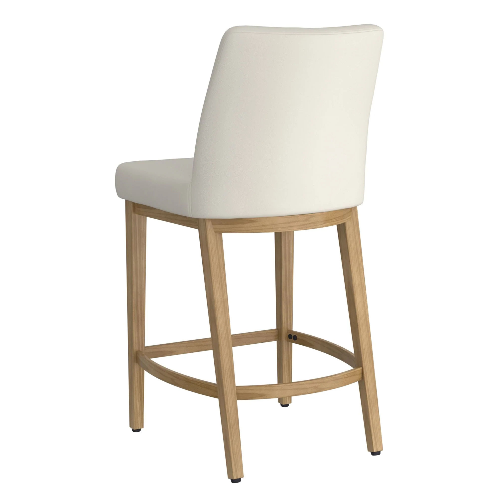 Jace 26" Counter Stool, set of 2, in Beige Fabric and Natural - Image 3