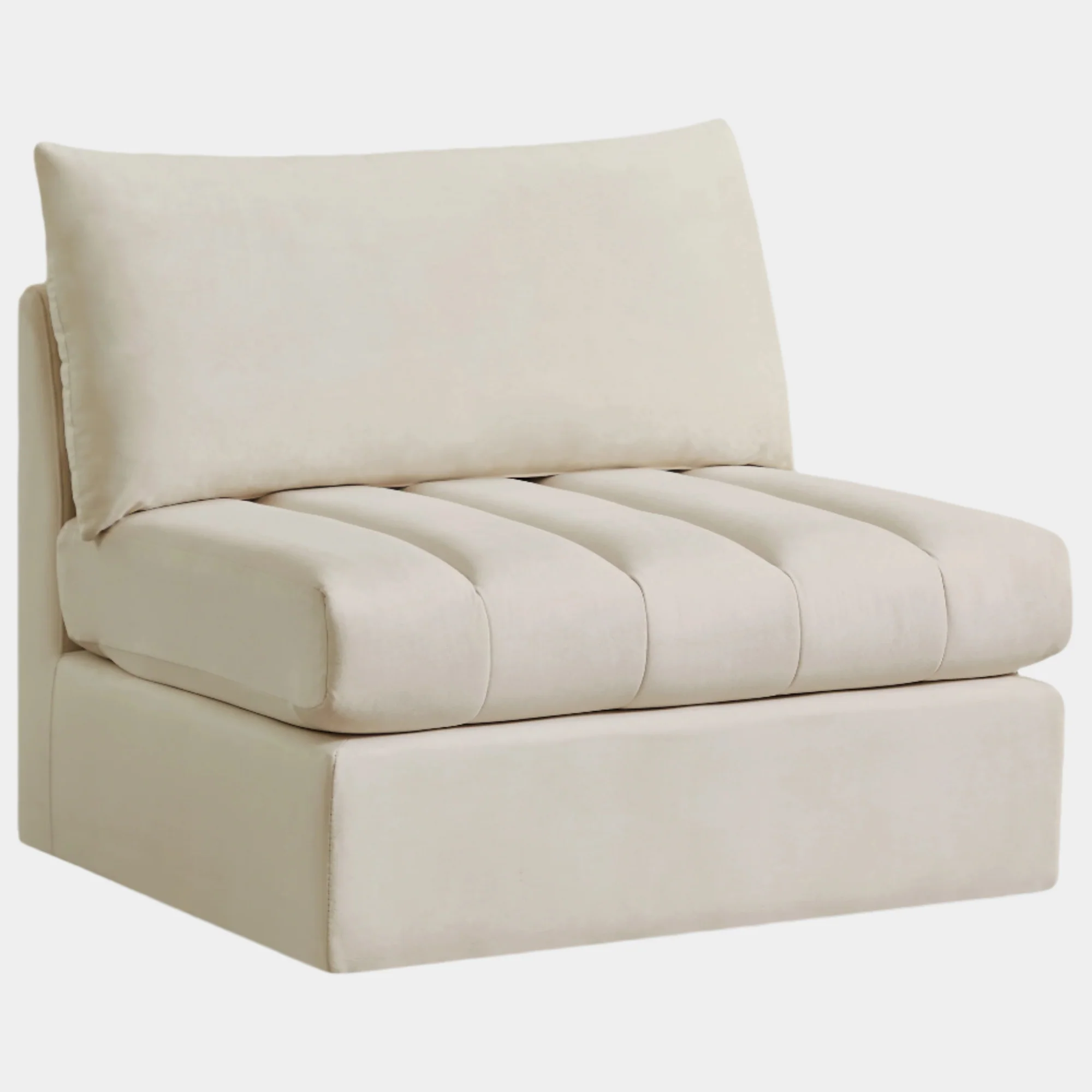 Jacob Velvet Upholstered Armless Modular Chair - Image 16