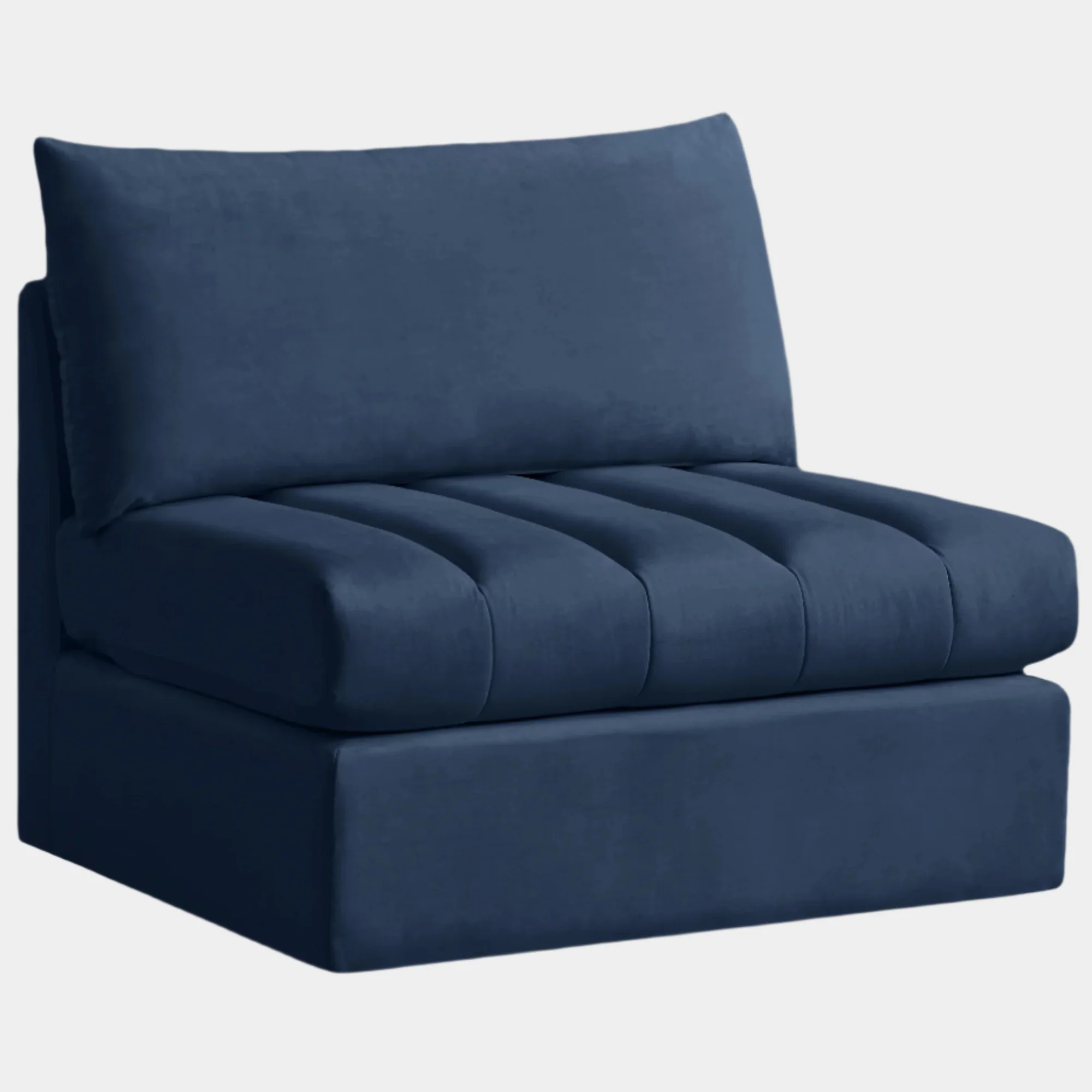 Jacob Velvet Upholstered Armless Modular Chair - Image 24