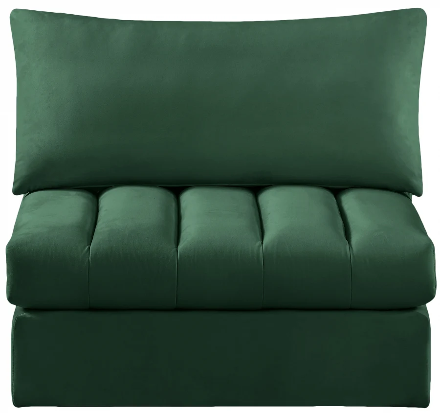 Jacob Velvet Upholstered Armless Modular Chair - Image 35