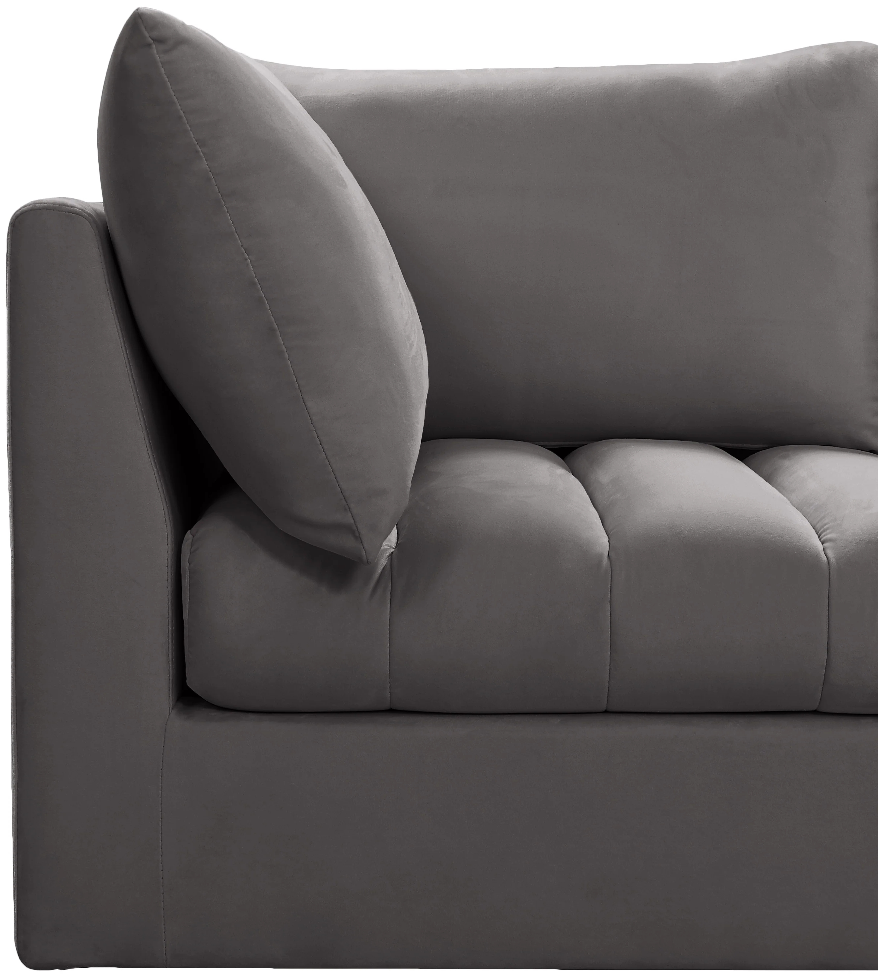 Jacob Velvet Upholstered Corner Modular Chair - Image 15