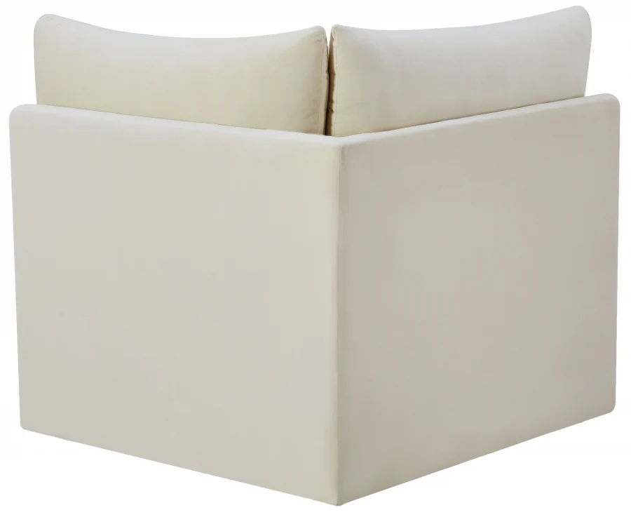 Jacob Velvet Upholstered Corner Modular Chair - Image 23