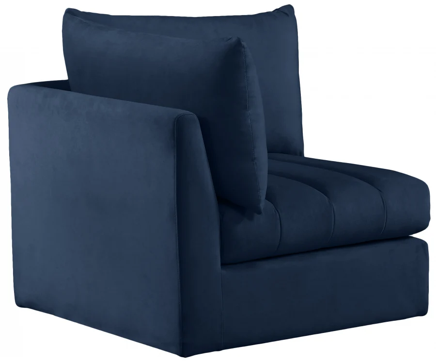 Jacob Velvet Upholstered Corner Modular Chair - Image 37