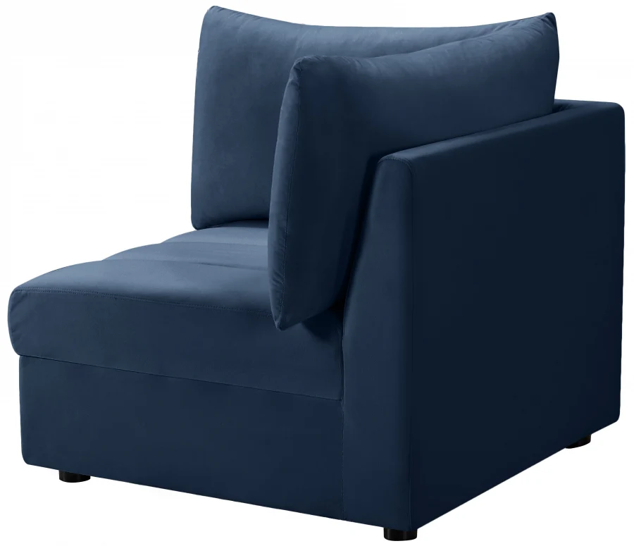 Jacob Velvet Upholstered Corner Modular Chair - Image 38