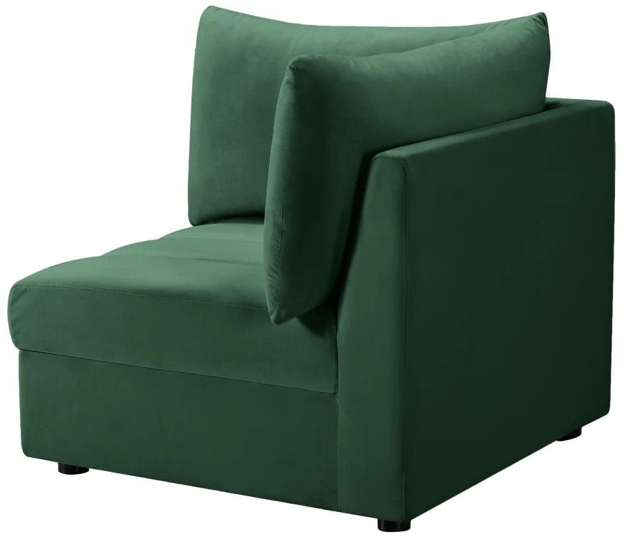 Jacob Velvet Upholstered Corner Modular Chair - Image 48