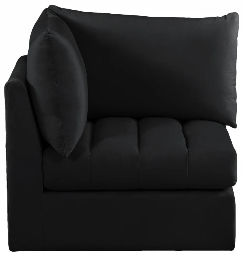 Jacob Velvet Upholstered Corner Modular Chair - Image 5