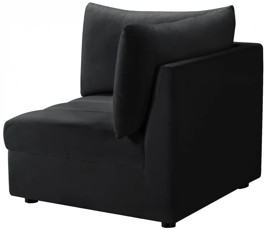 Jacob Velvet Upholstered Corner Modular Chair - Image 8