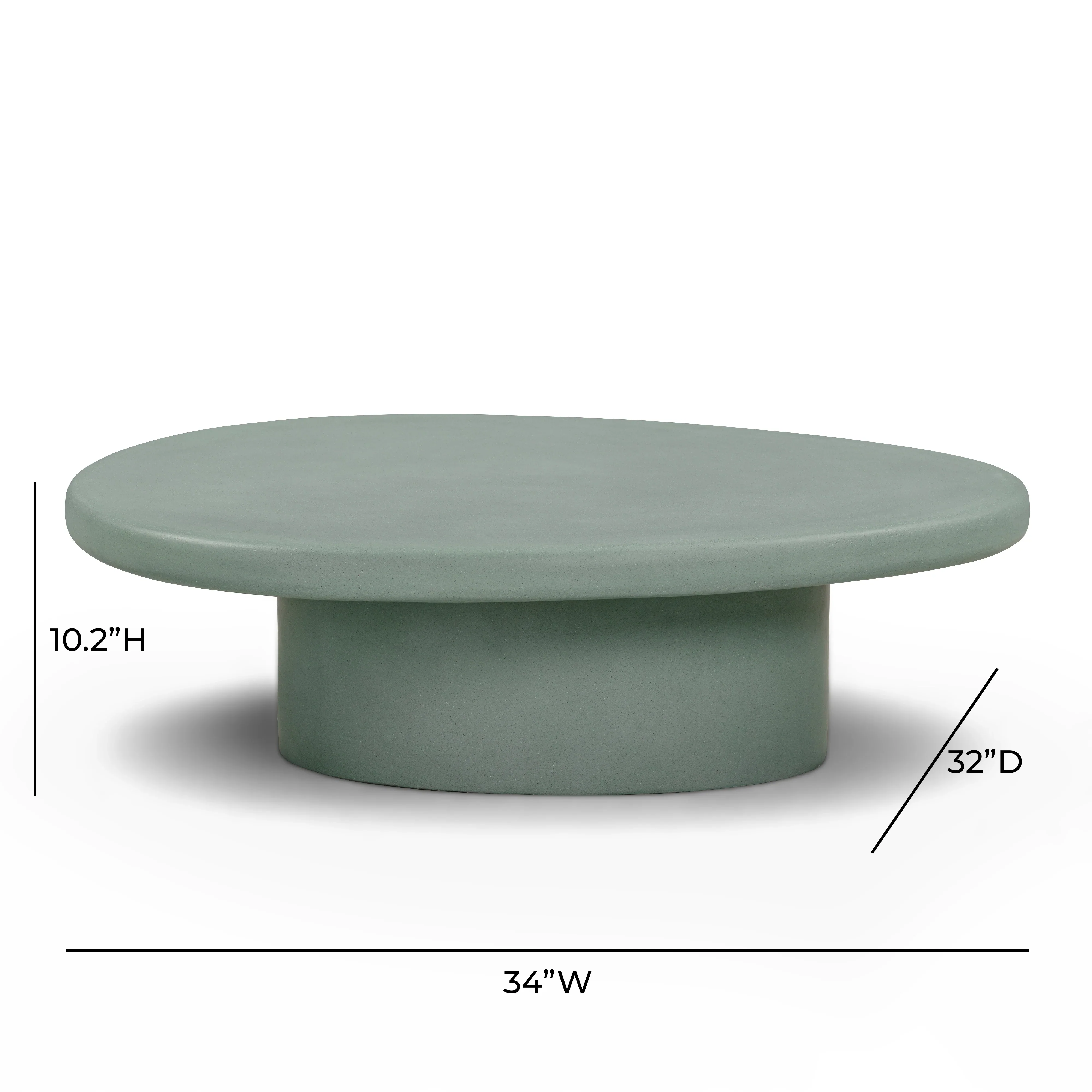 Jade Concrete Indoor/Outdoor Coffee Table (28"-34") - Image 12