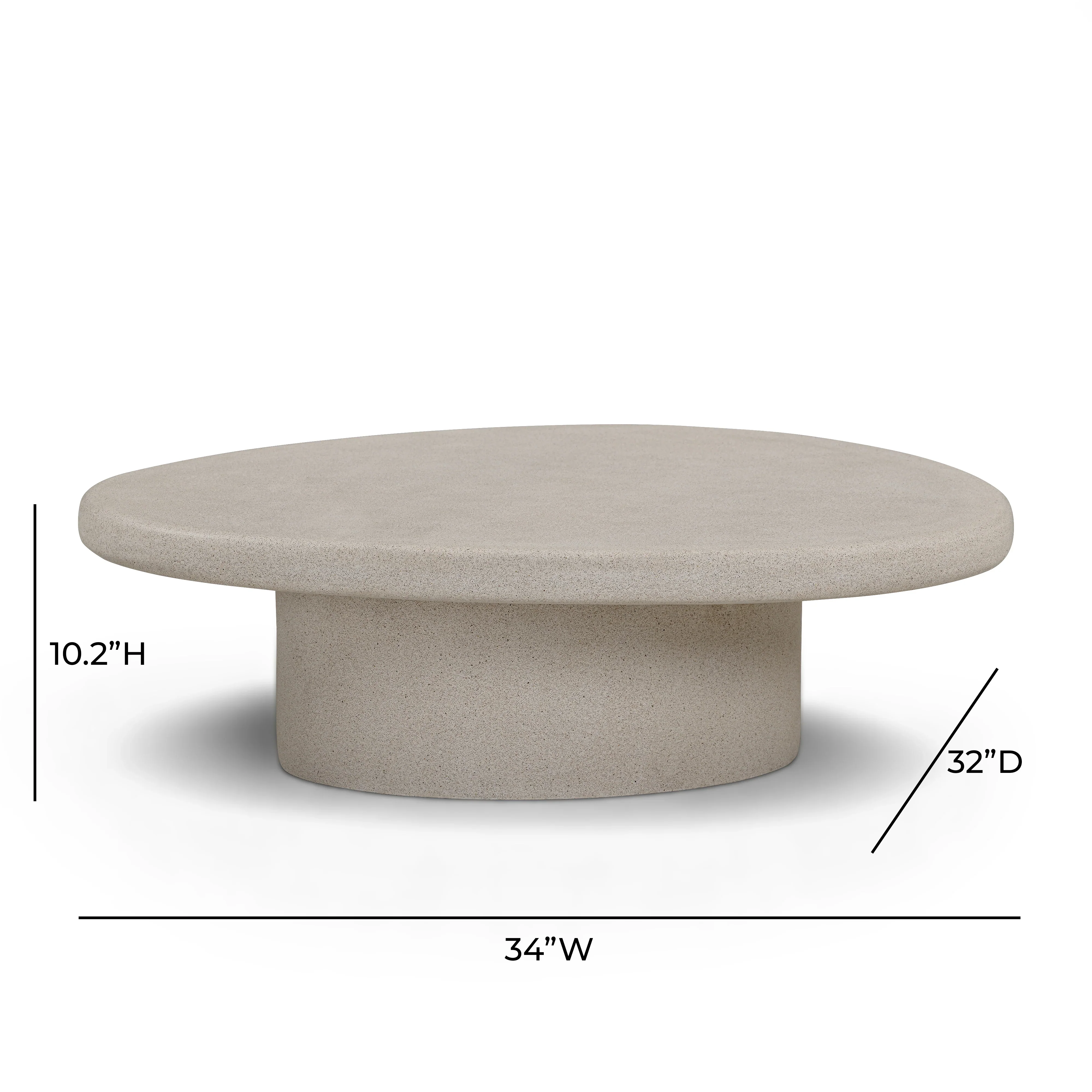 Jade Concrete Indoor/Outdoor Coffee Table (28"-34") - Image 24