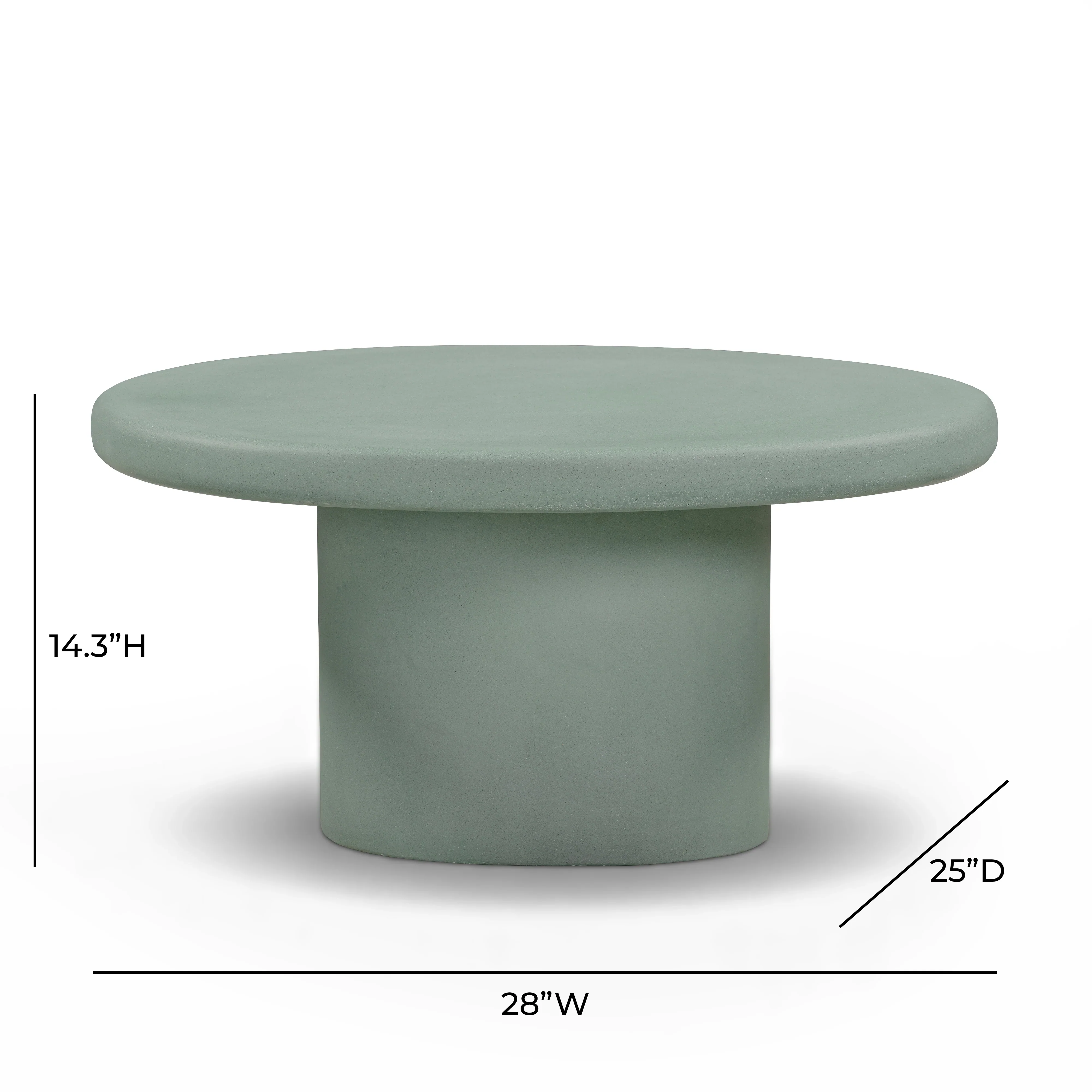 Jade Concrete Indoor/Outdoor Coffee Table (28"-34") - Image 6