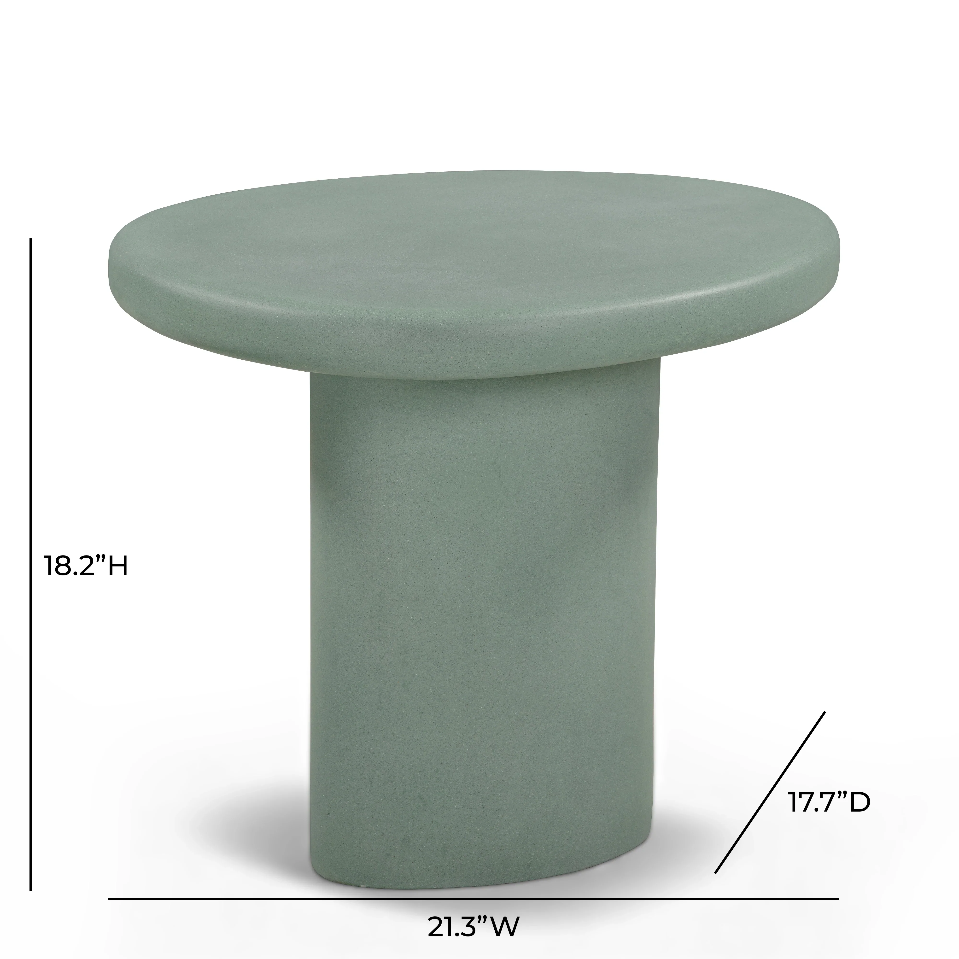 Jade Concrete Indoor/Outdoor Side Table - Image 3