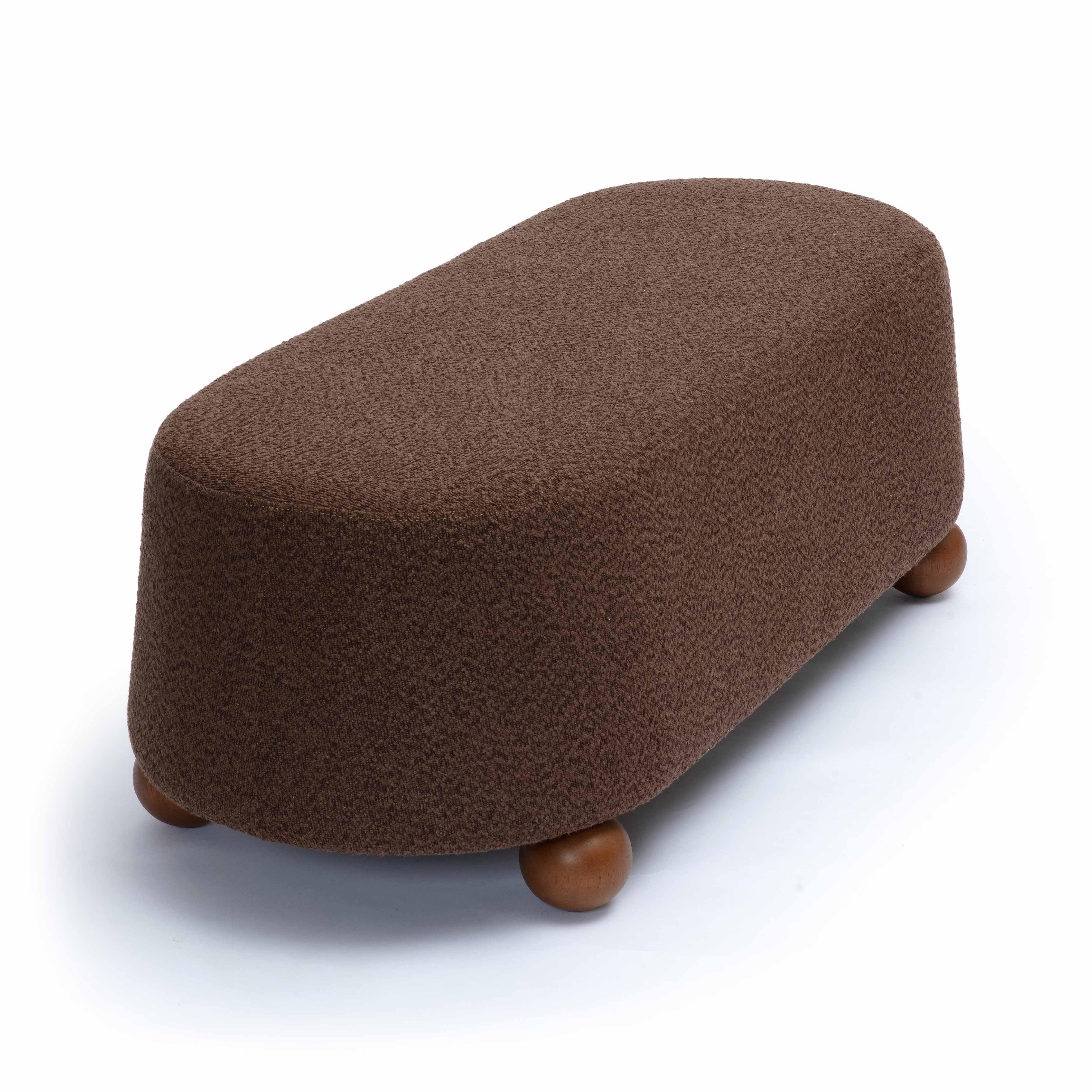 Jaine 48" Performance Boucle Large Ottoman - Image 18