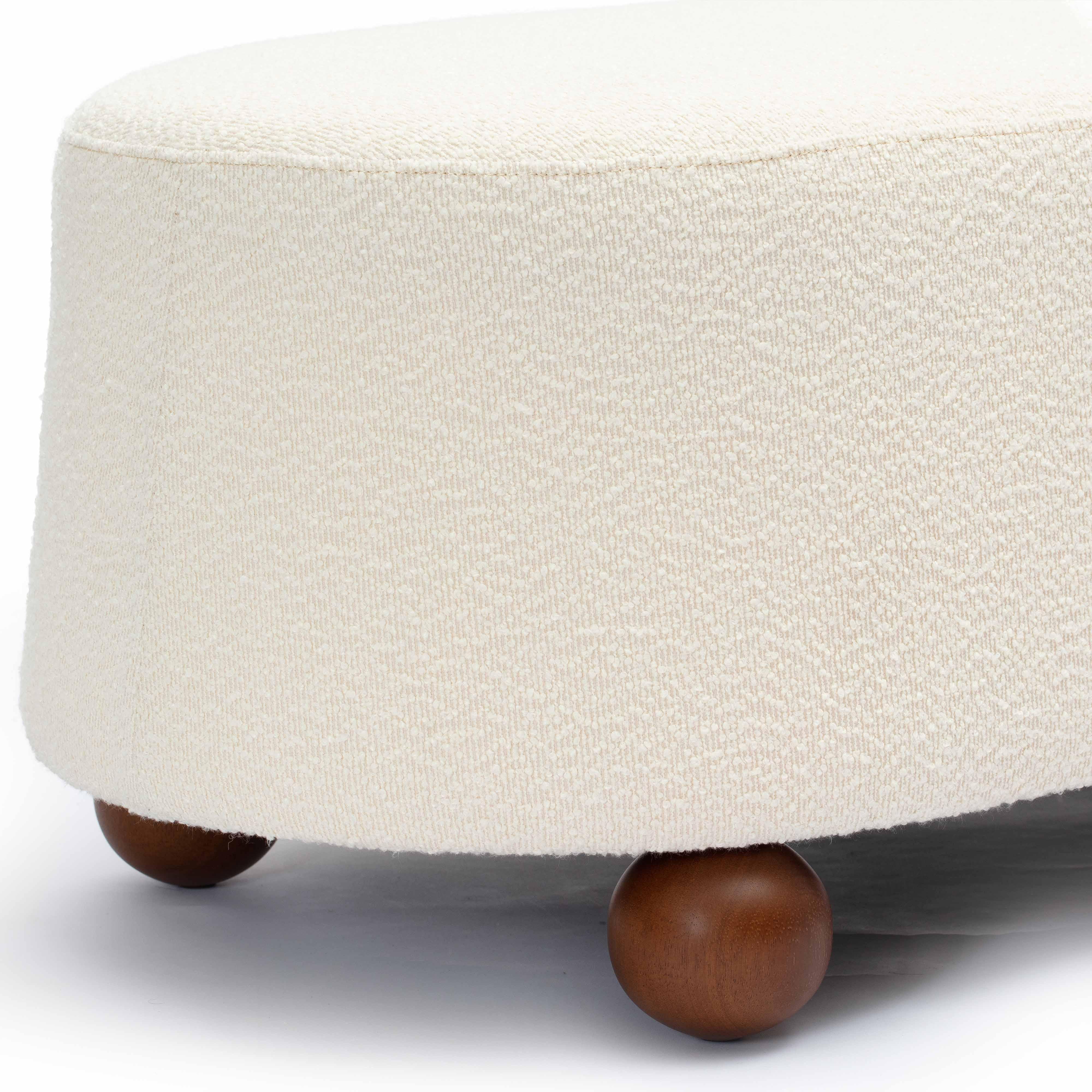 Jaine 48" Performance Boucle Large Ottoman - Image 5