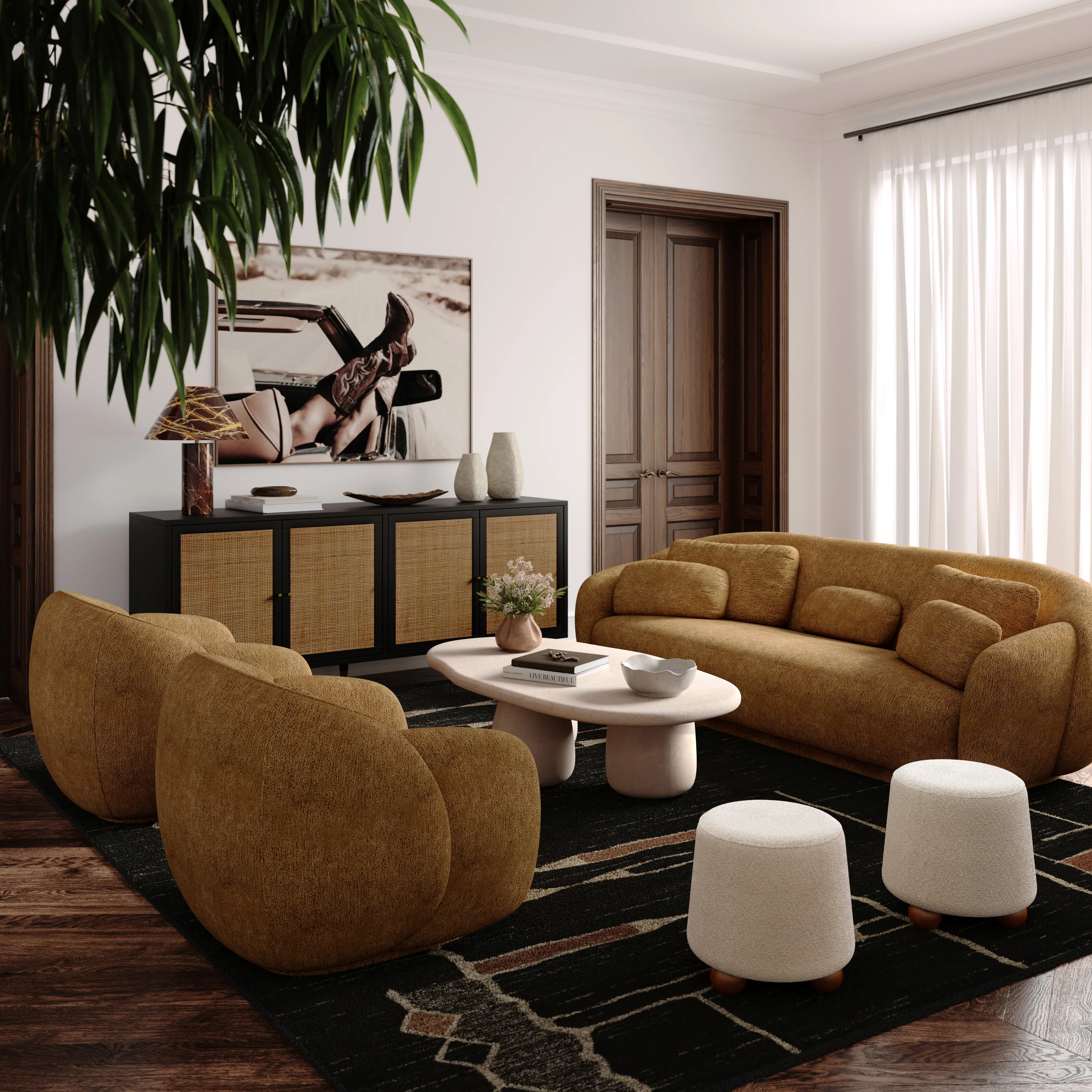 Jaine Performance Boucle Ottoman - Image 8
