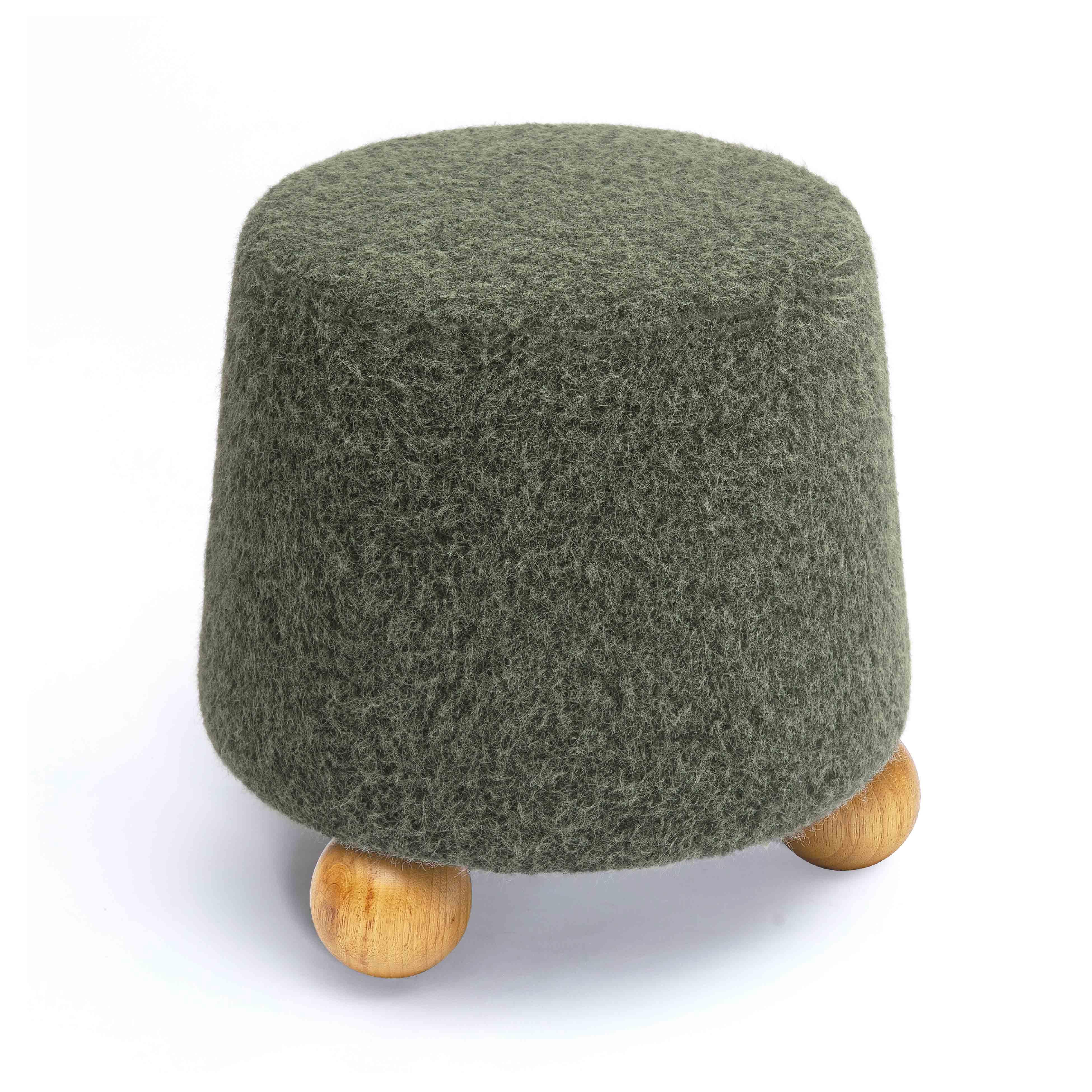 Jaine Contract-Grade Faux Mohair Ottoman - Image 4