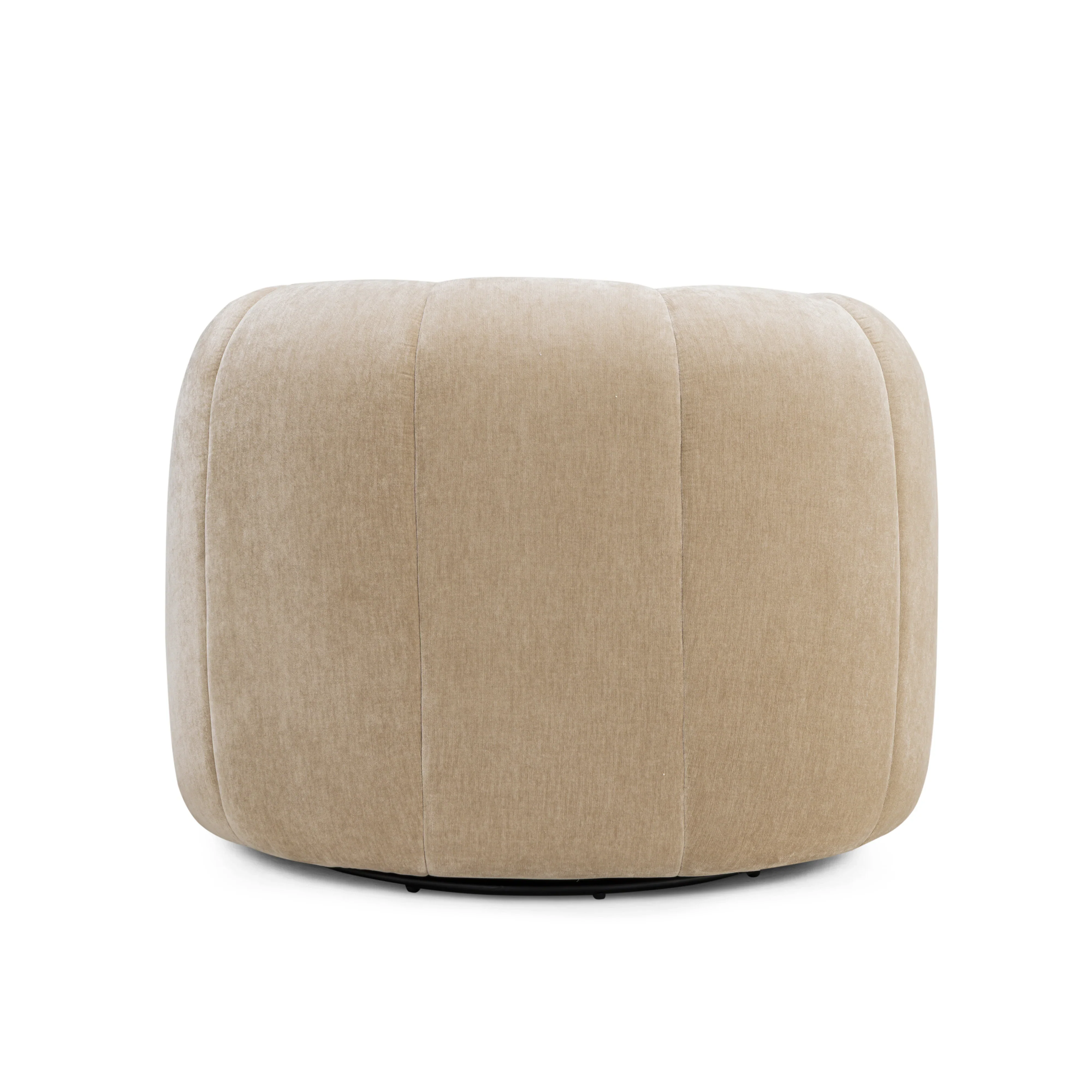 Jasmine Upcycled Contract-Grade Basketweave Fabric Swivel Accent Chair - Image 5