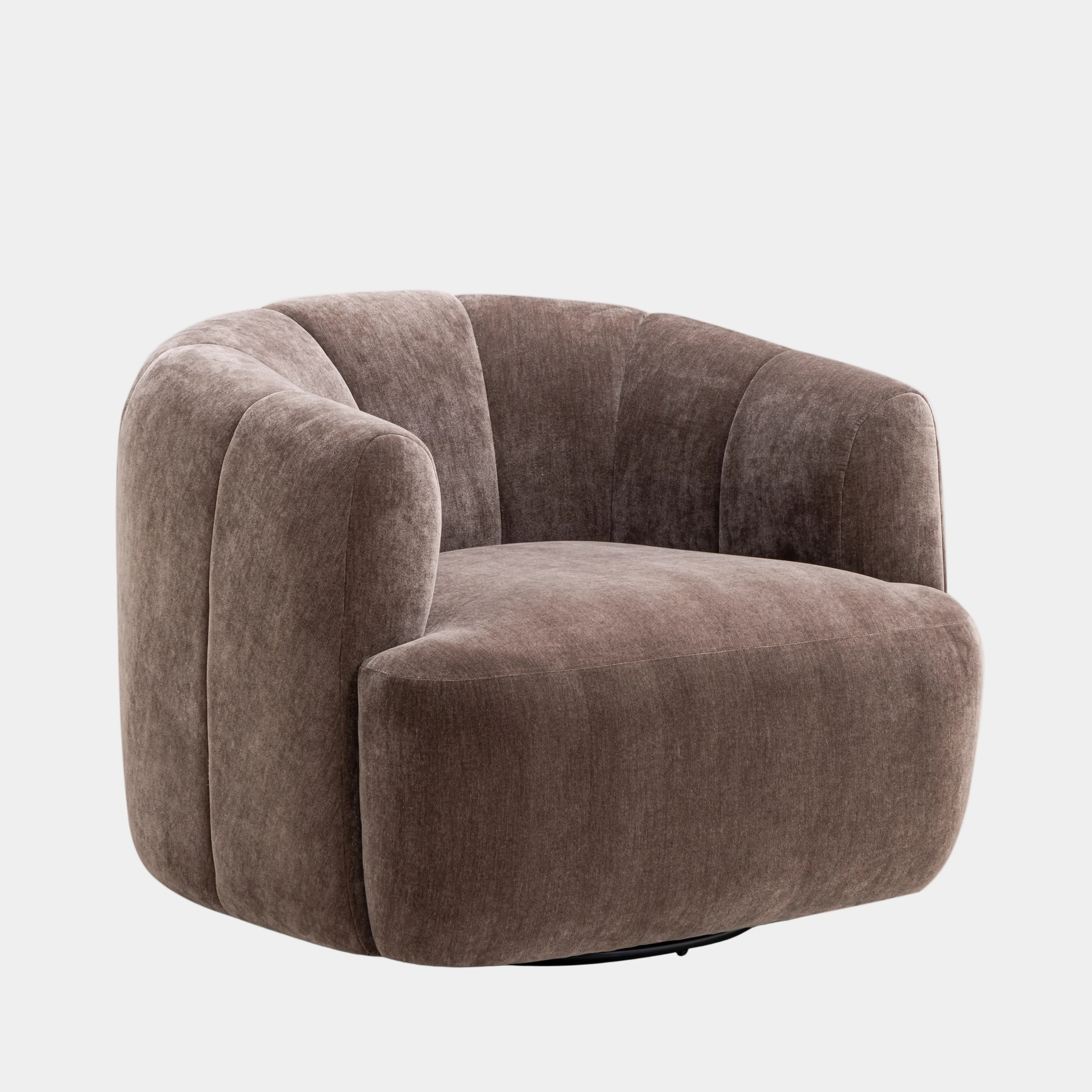 Jasmine Upcycled Contract-Grade Basketweave Fabric Swivel Accent Chair - Image 7
