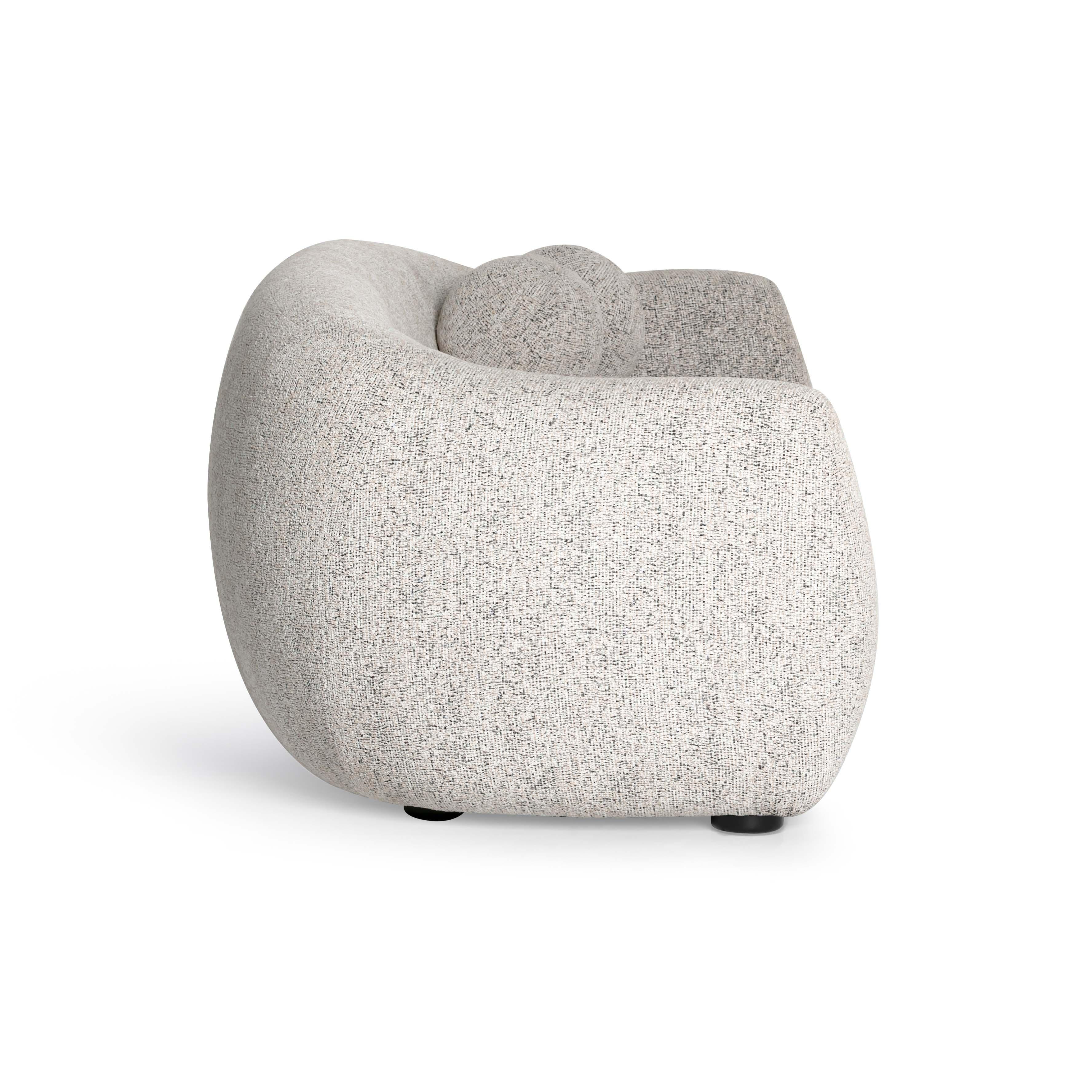 Judy 80" Black and White Woven Performance Fabric Sofa - Image 4