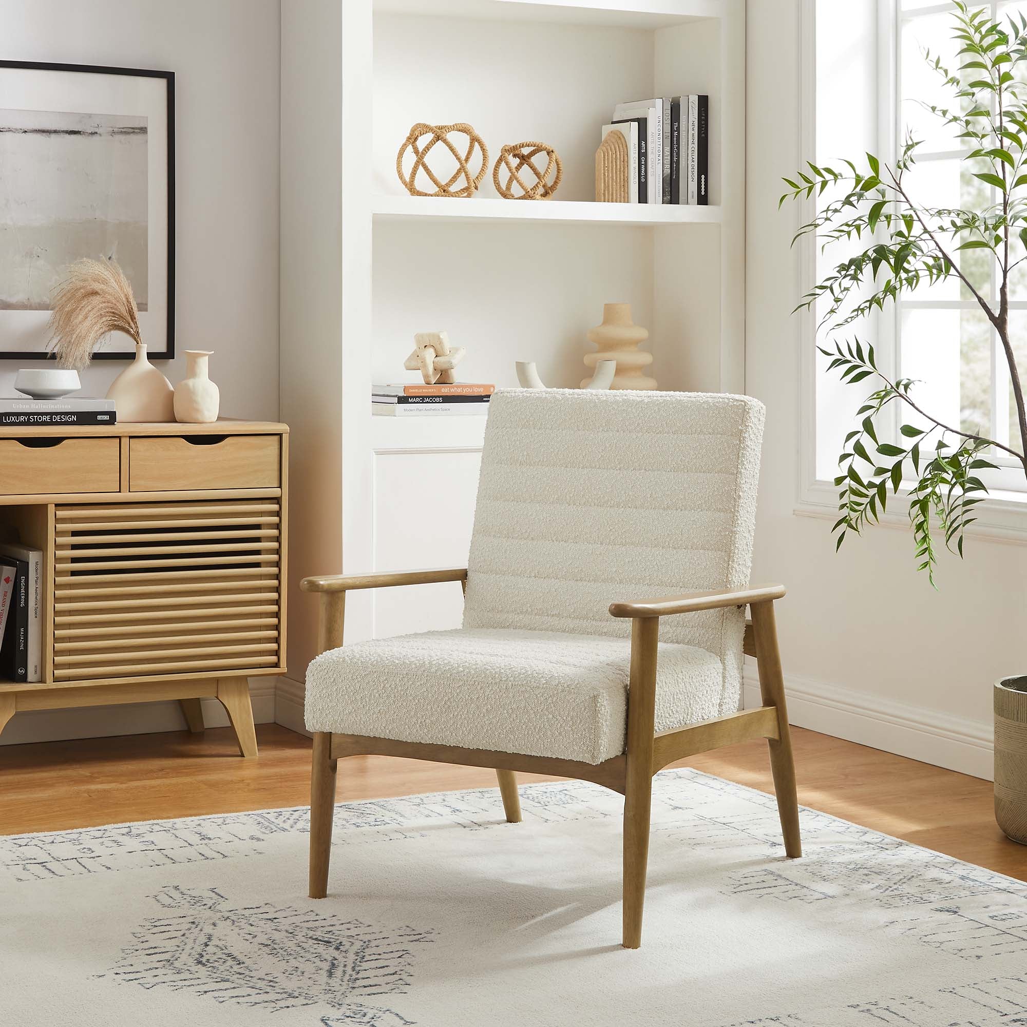 Jensen Boucle Fabric Accent Chair - Image 2