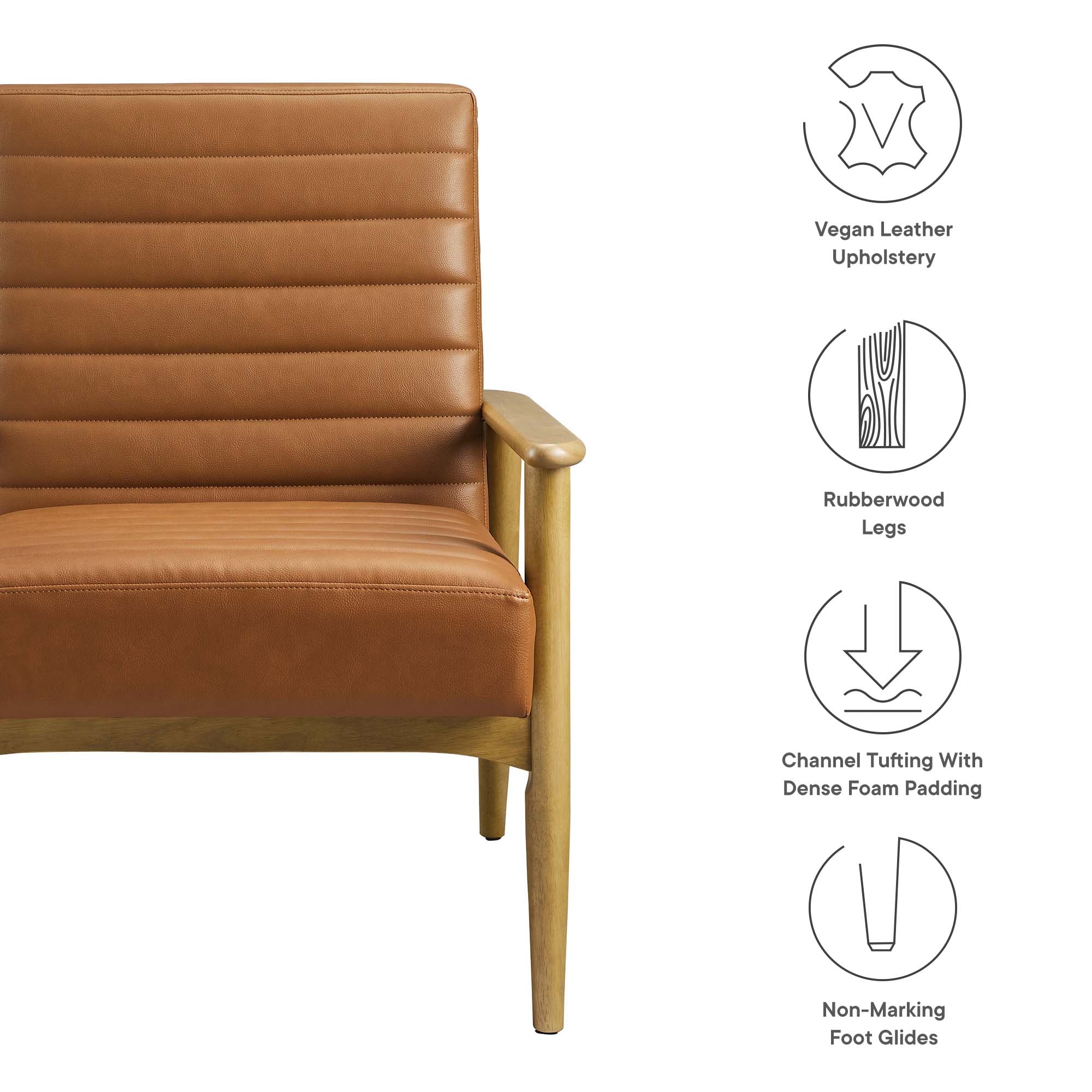 Jensen Vegan Leather Accent Chair - Image 16