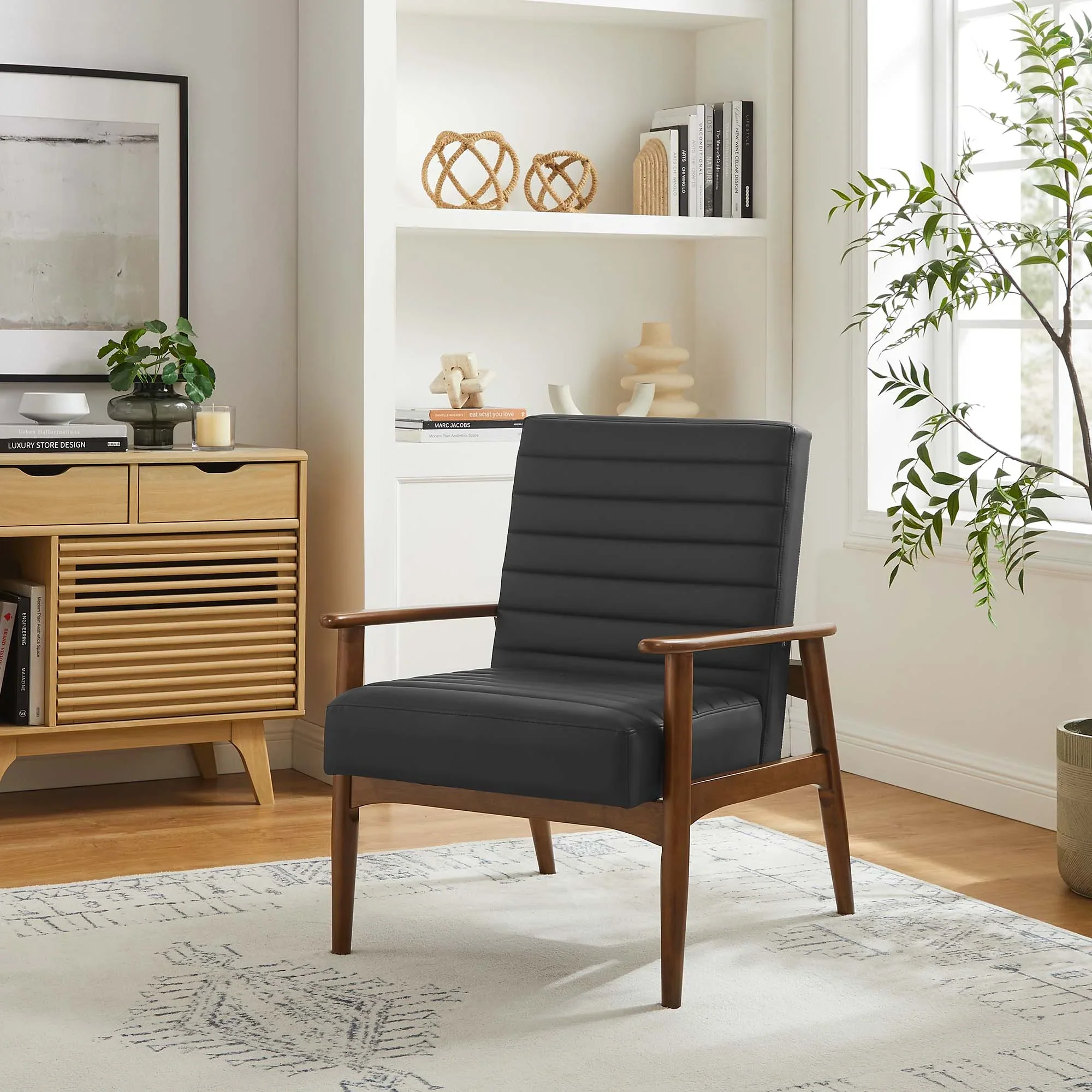 Jensen Vegan Leather Accent Chair - Image 2