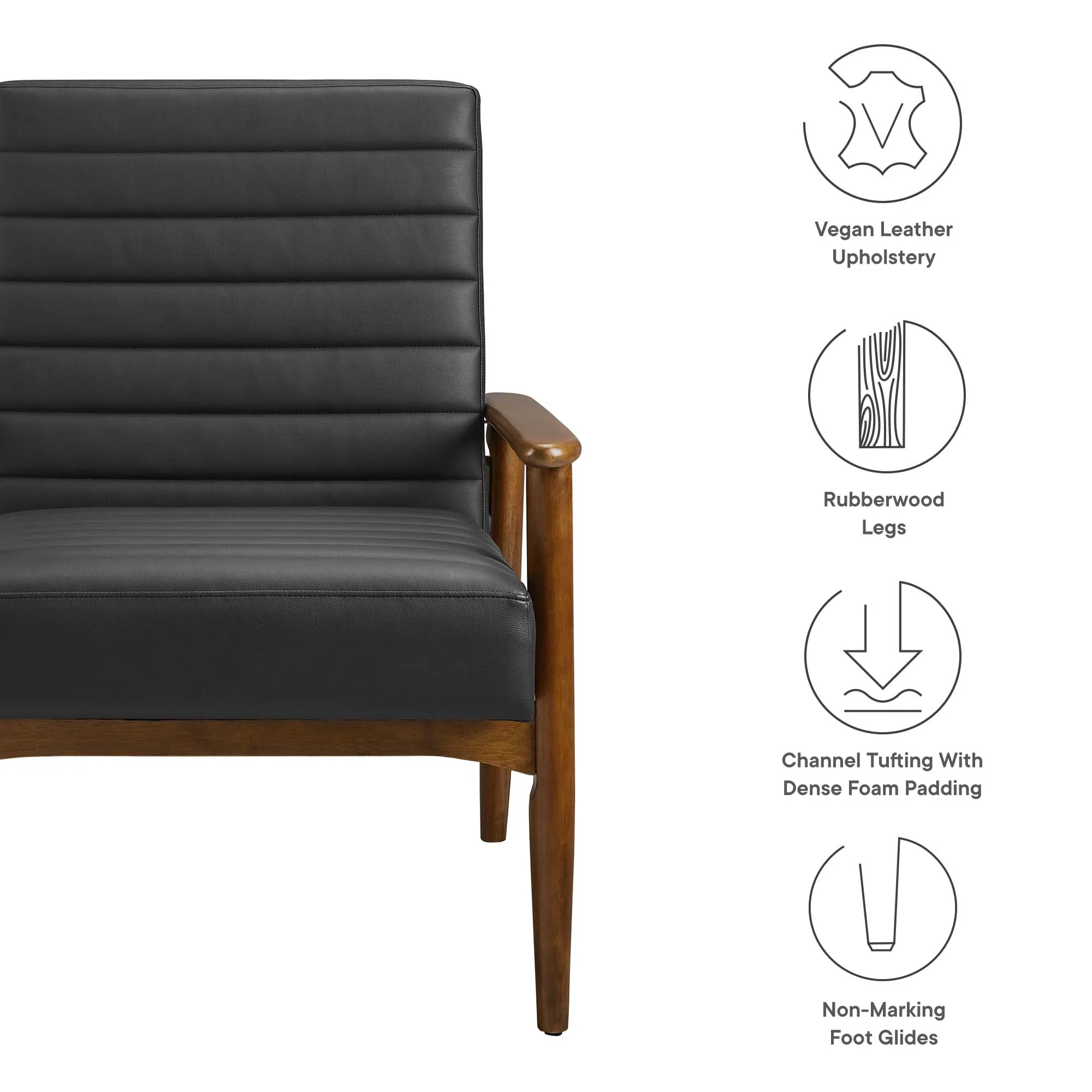 Jensen Vegan Leather Accent Chair - Image 8