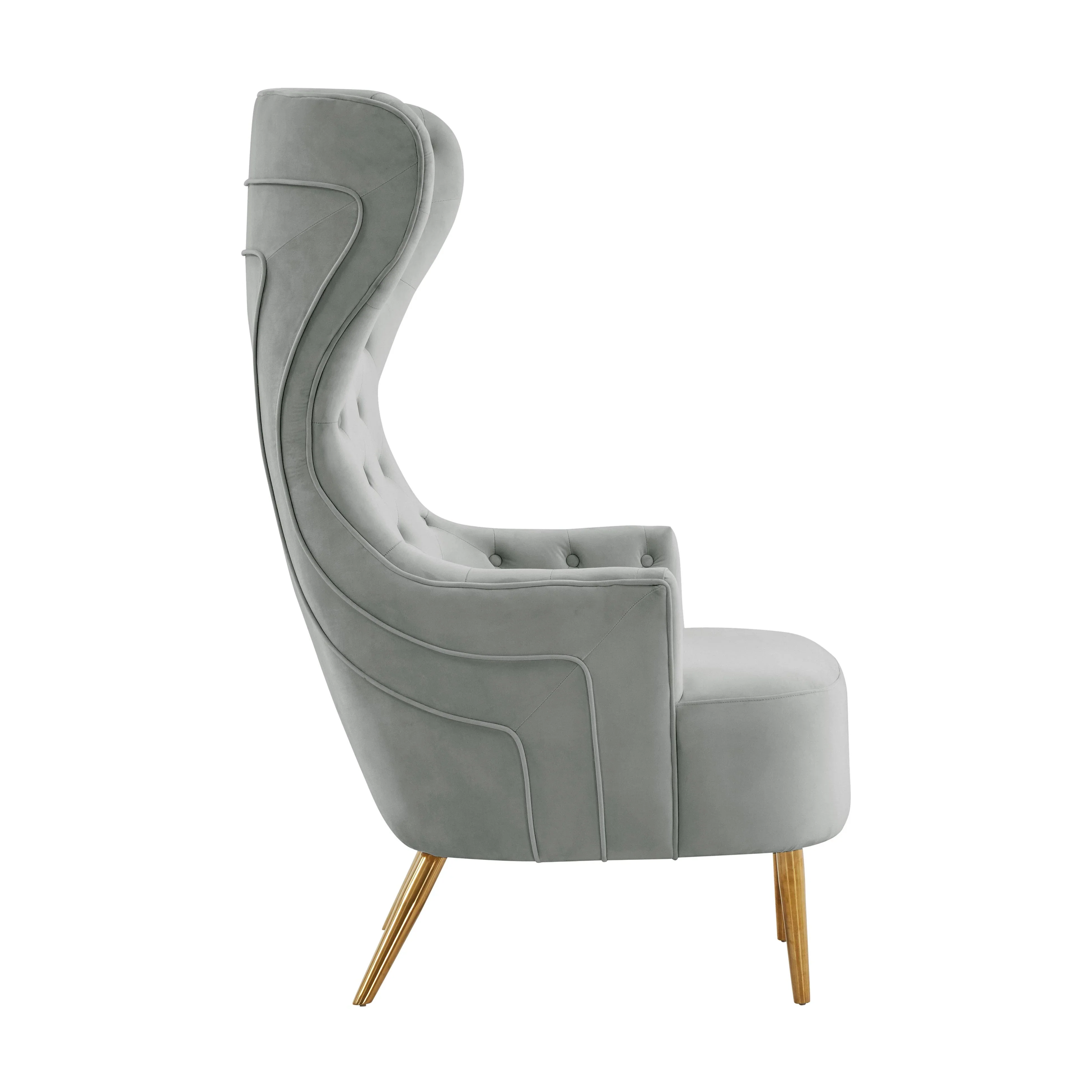 Jezebel Performance Velvet Wingback Accent Chair - Image 10