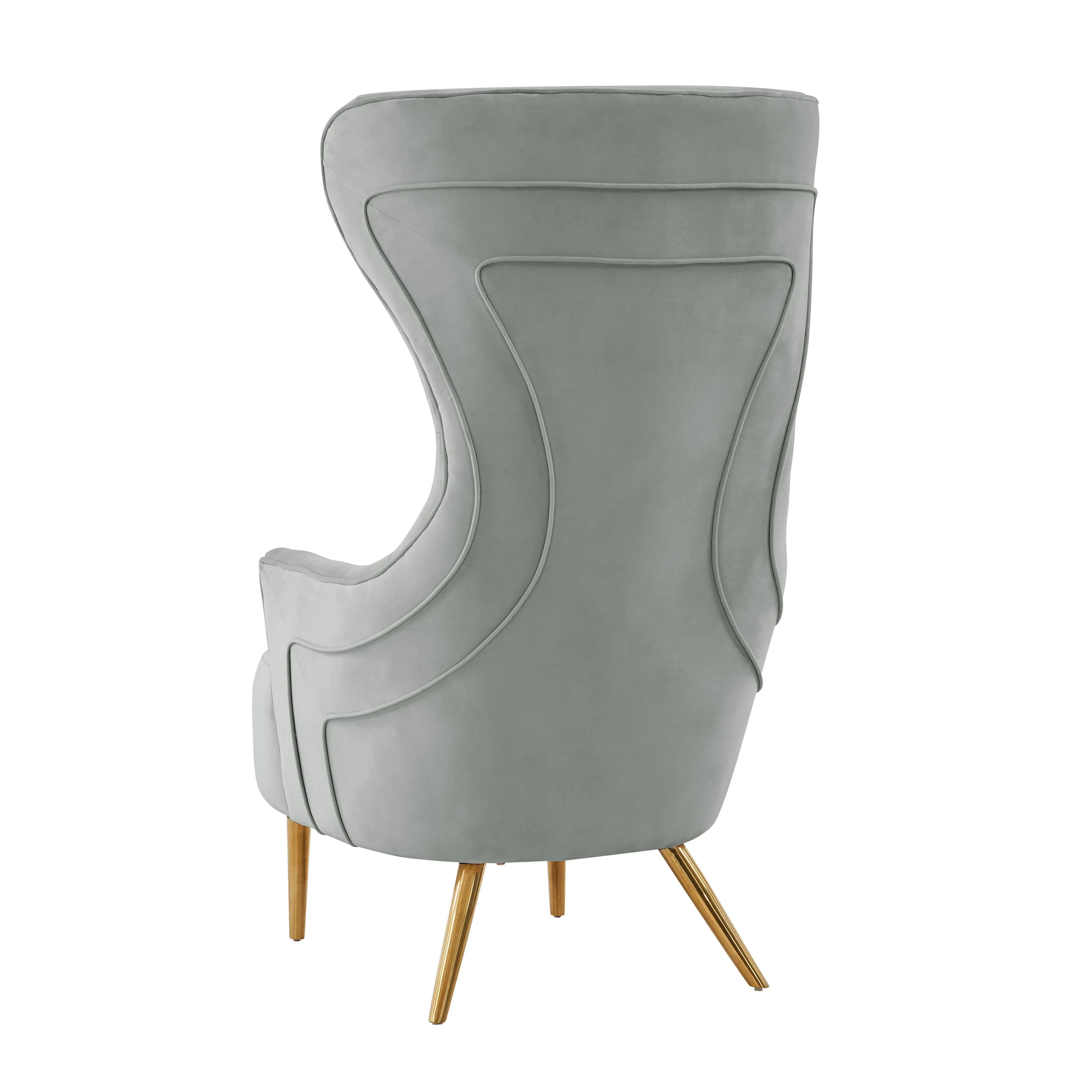Jezebel Performance Velvet Wingback Accent Chair - Image 11
