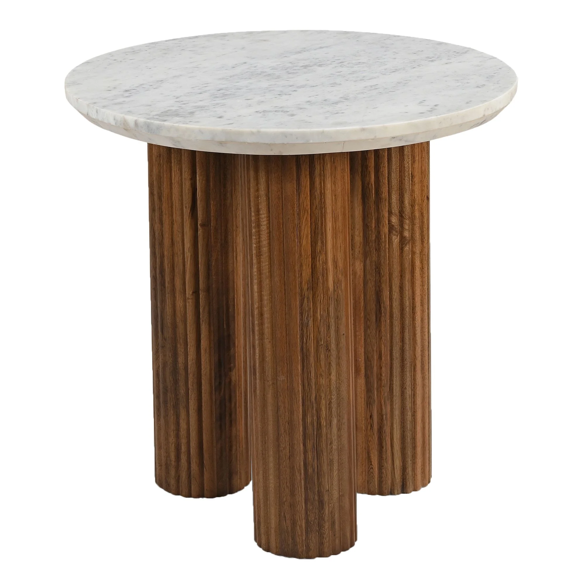 Jilsa Accent Table in Walnut & White - Image 3