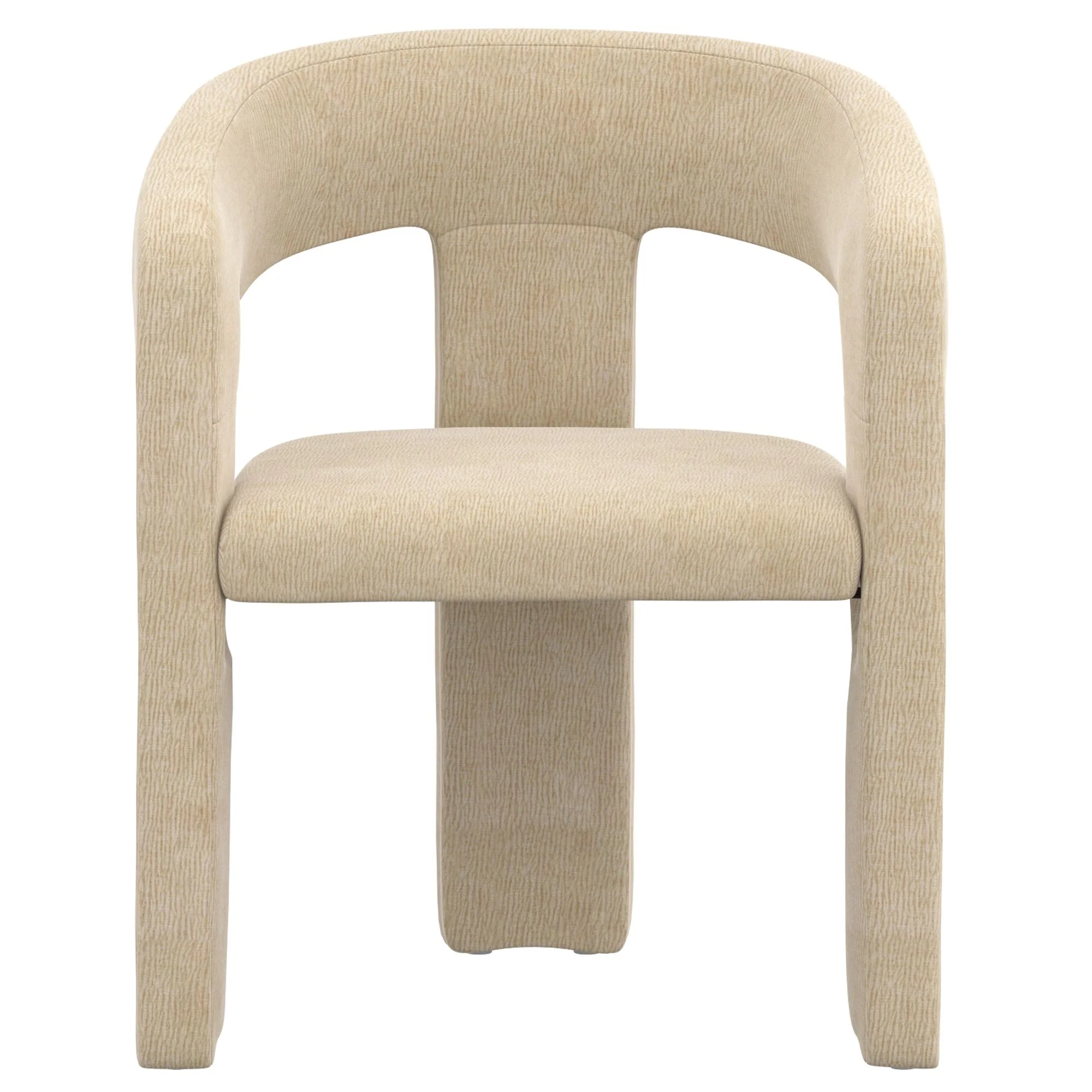 Jilsa/Amara 5pc Dining Set - Walnut & White Table with Beige Chair - Image 10