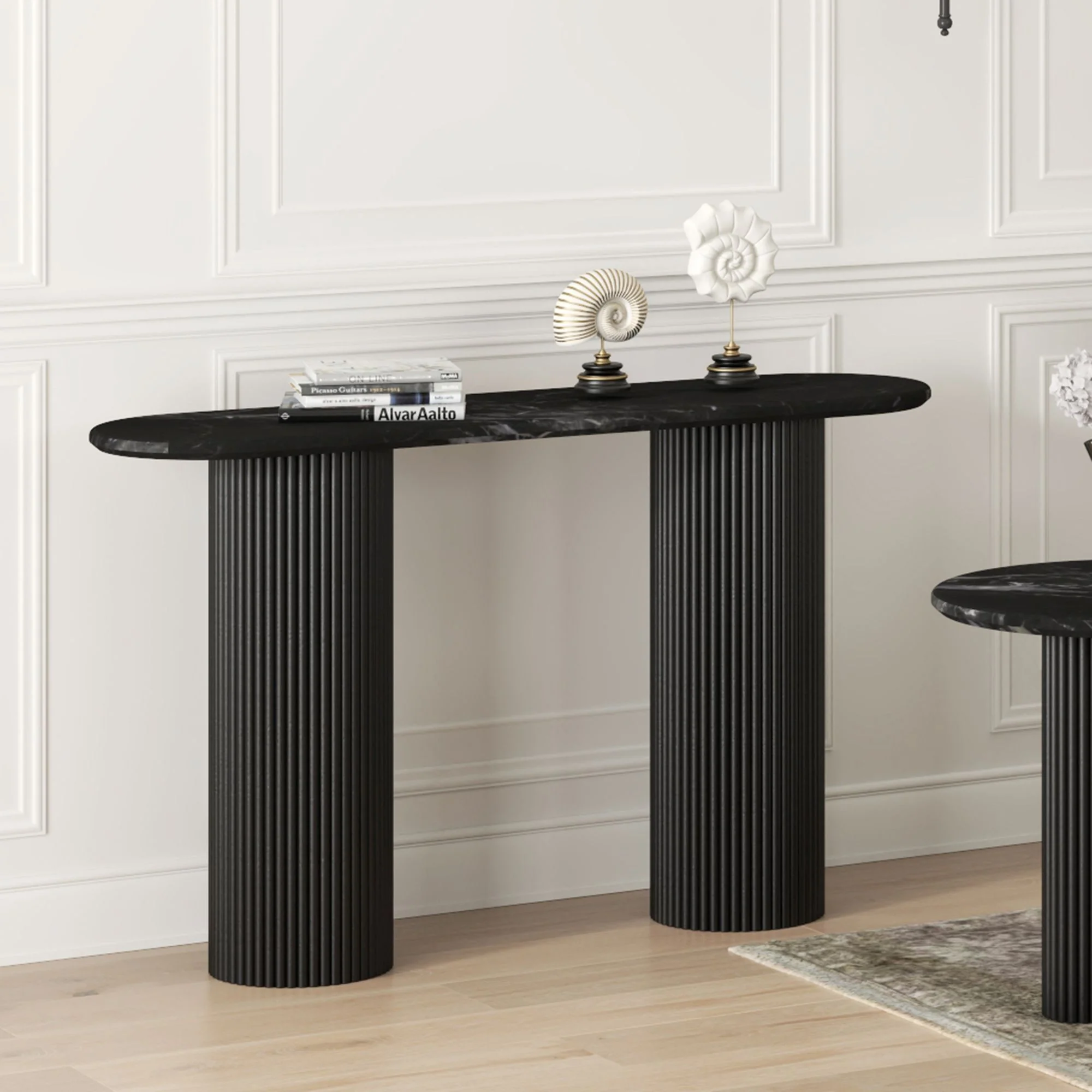 Jilsa Console Table in Black - Image 2