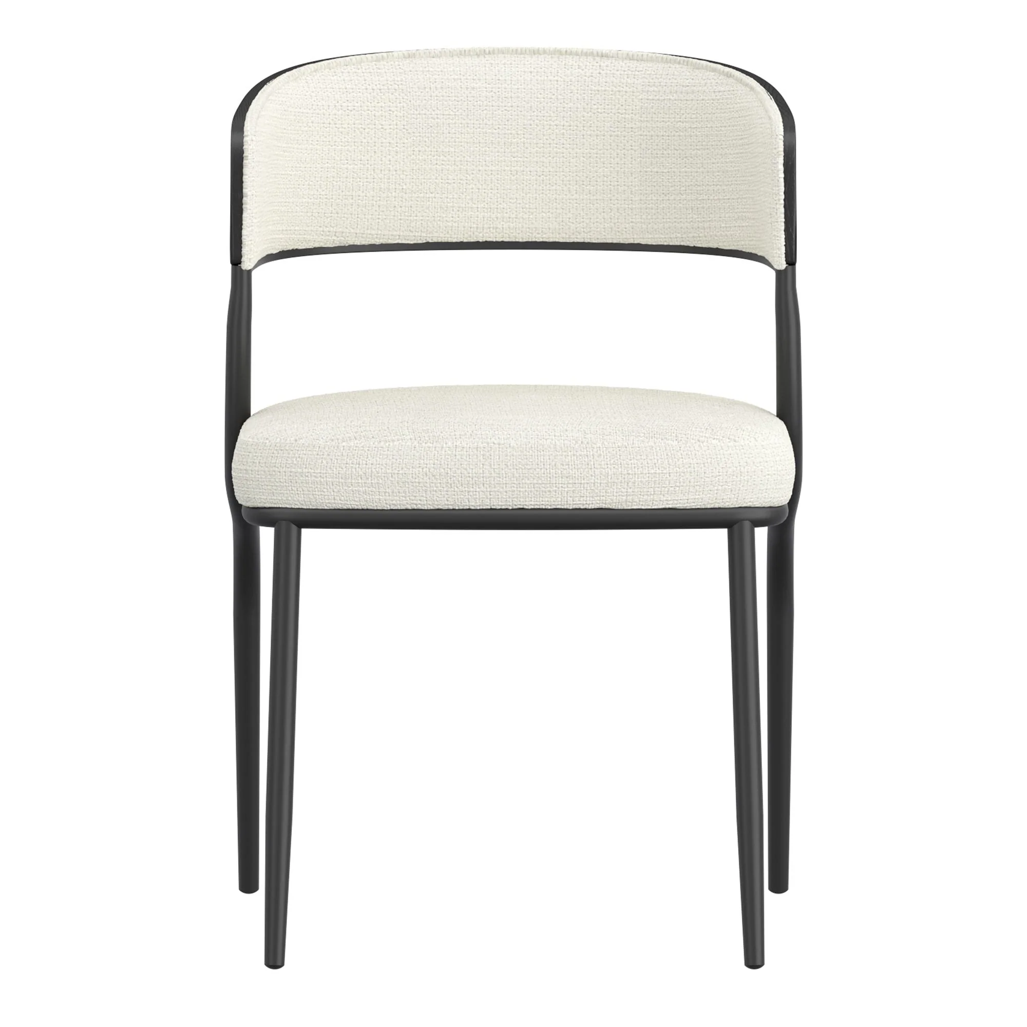 Jilsa/Kazan 5pc Dining Set - Black Table with Ivory & Black Chair - Image 10