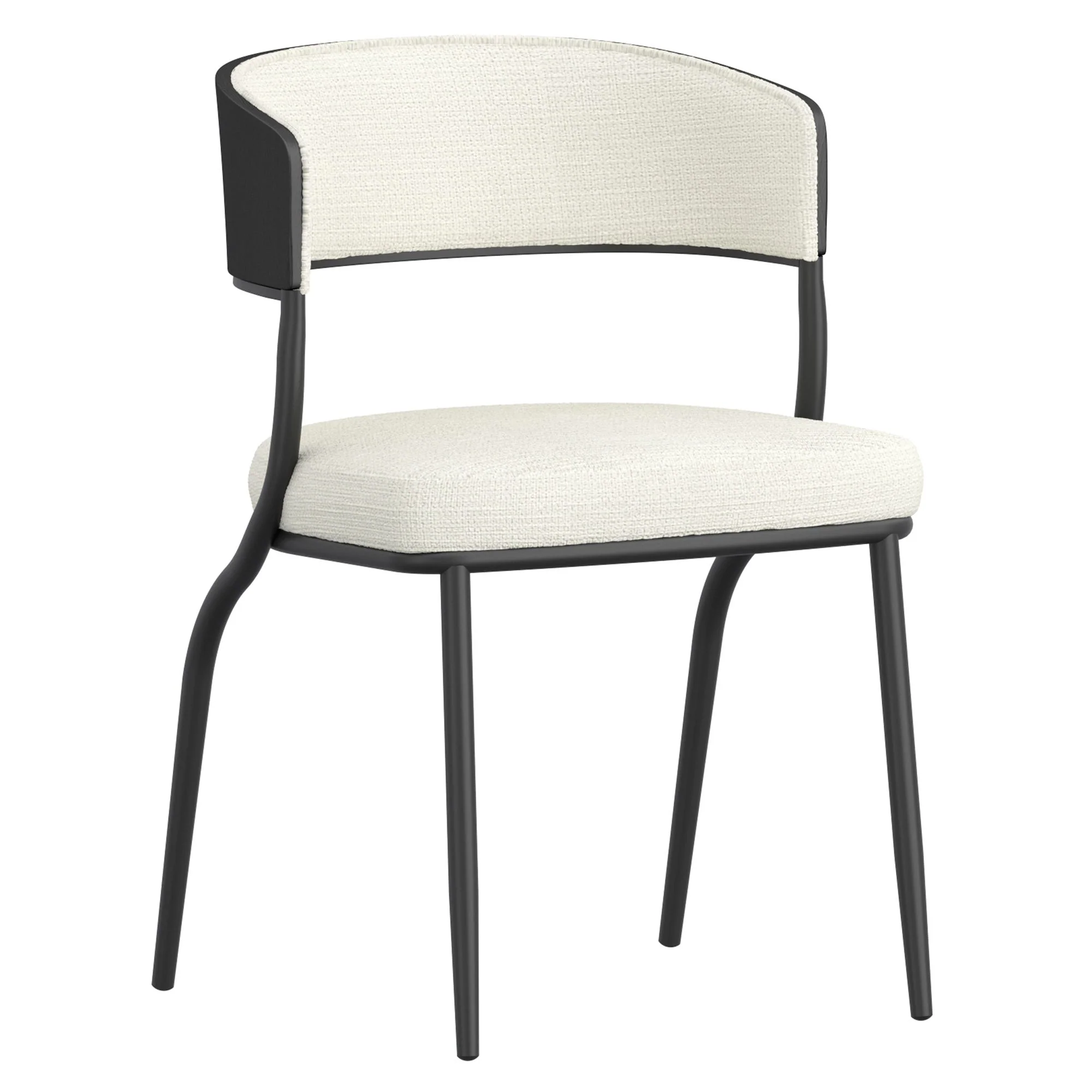 Jilsa/Kazan 5pc Dining Set - Black Table with Ivory & Black Chair - Image 7