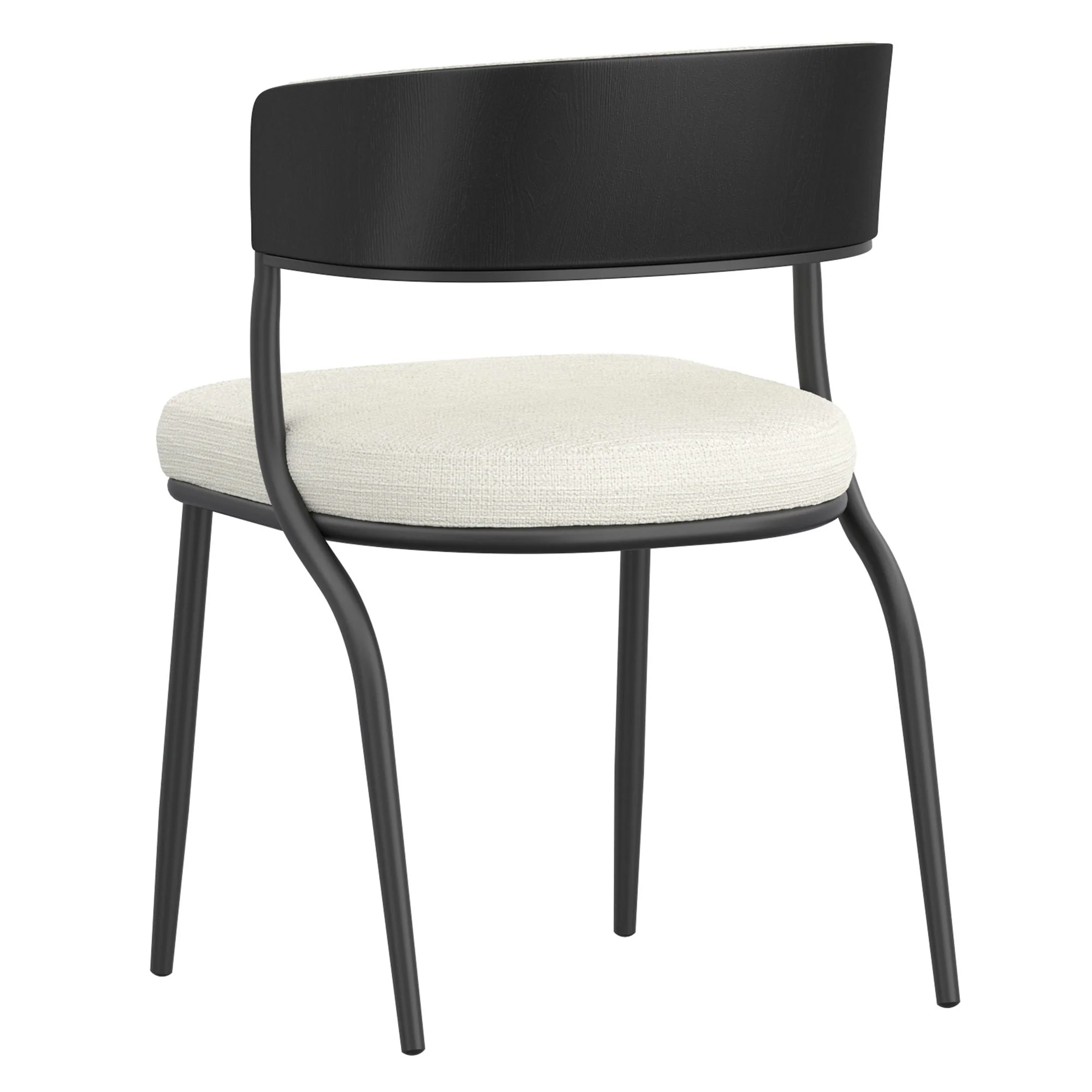 Jilsa/Kazan 5pc Dining Set - Black Table with Ivory & Black Chair - Image 8
