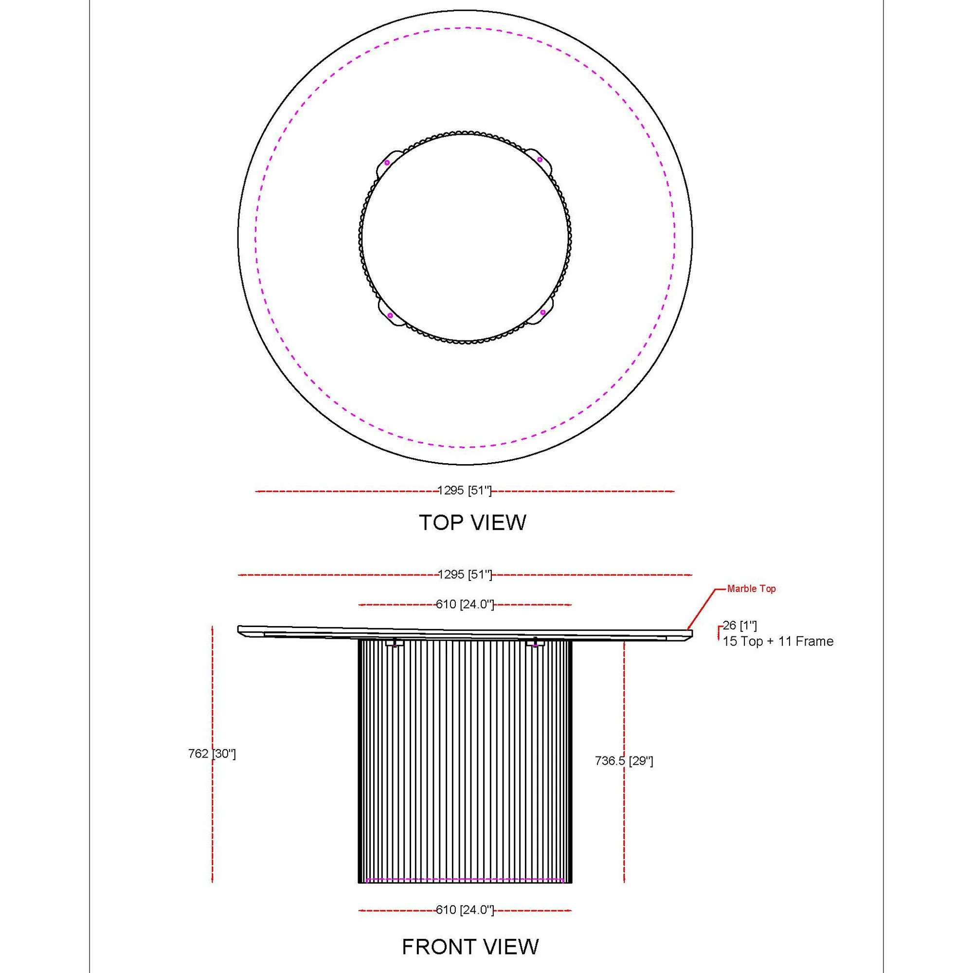 Jilsa Round Table in Black - Image 8