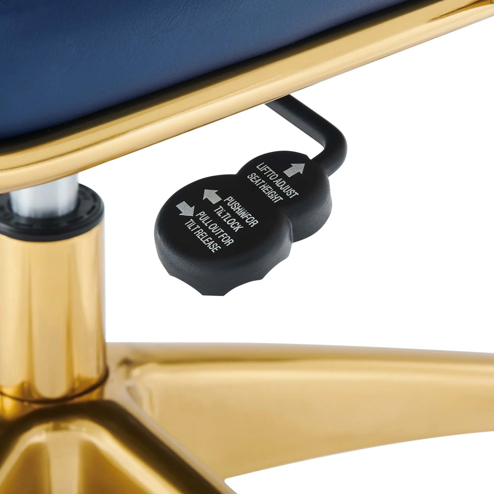 Jive Gold Stainless Steel Midback Office Chair - Image 5
