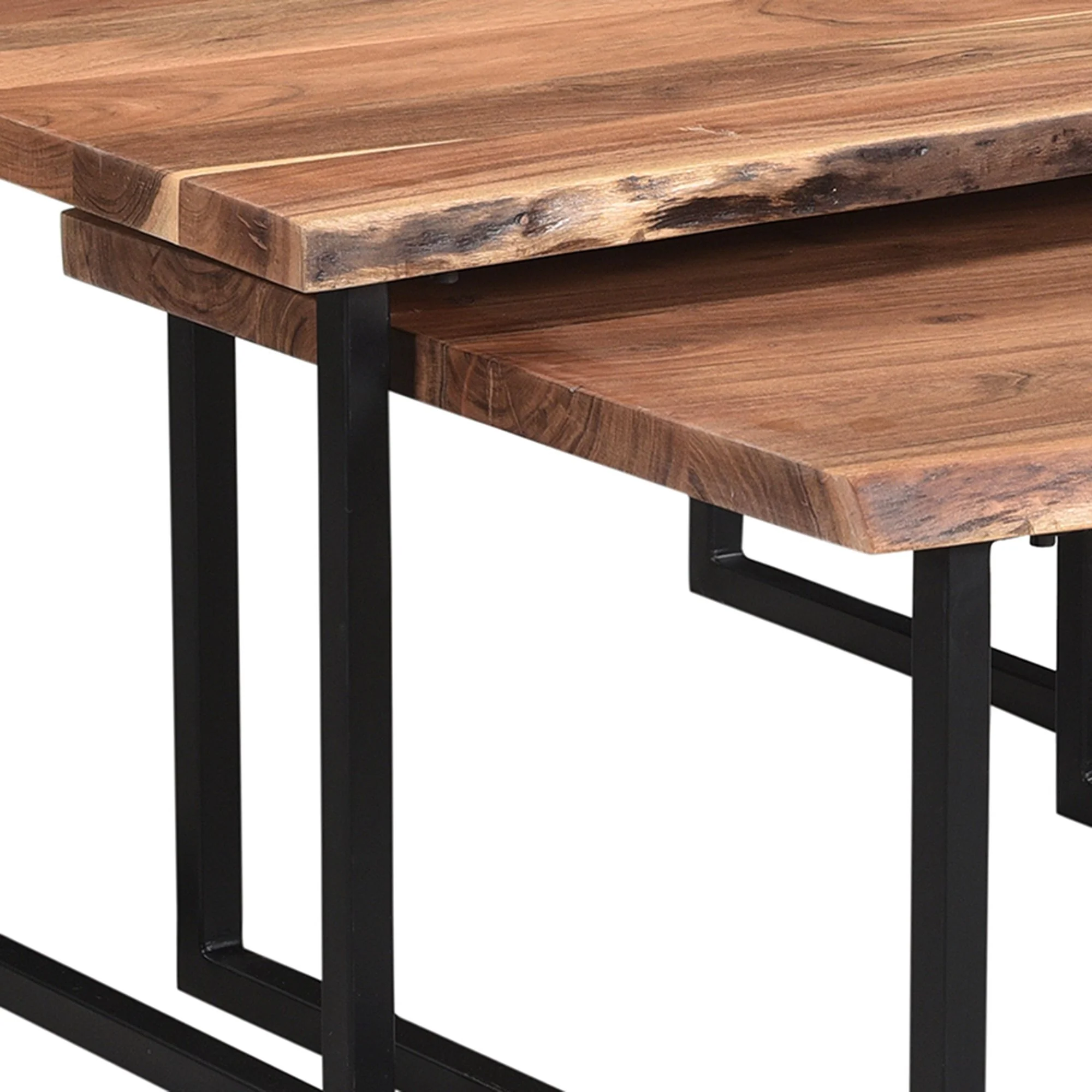 Jivin 2pc Coffee Table Set in Natural and Black - Image 6