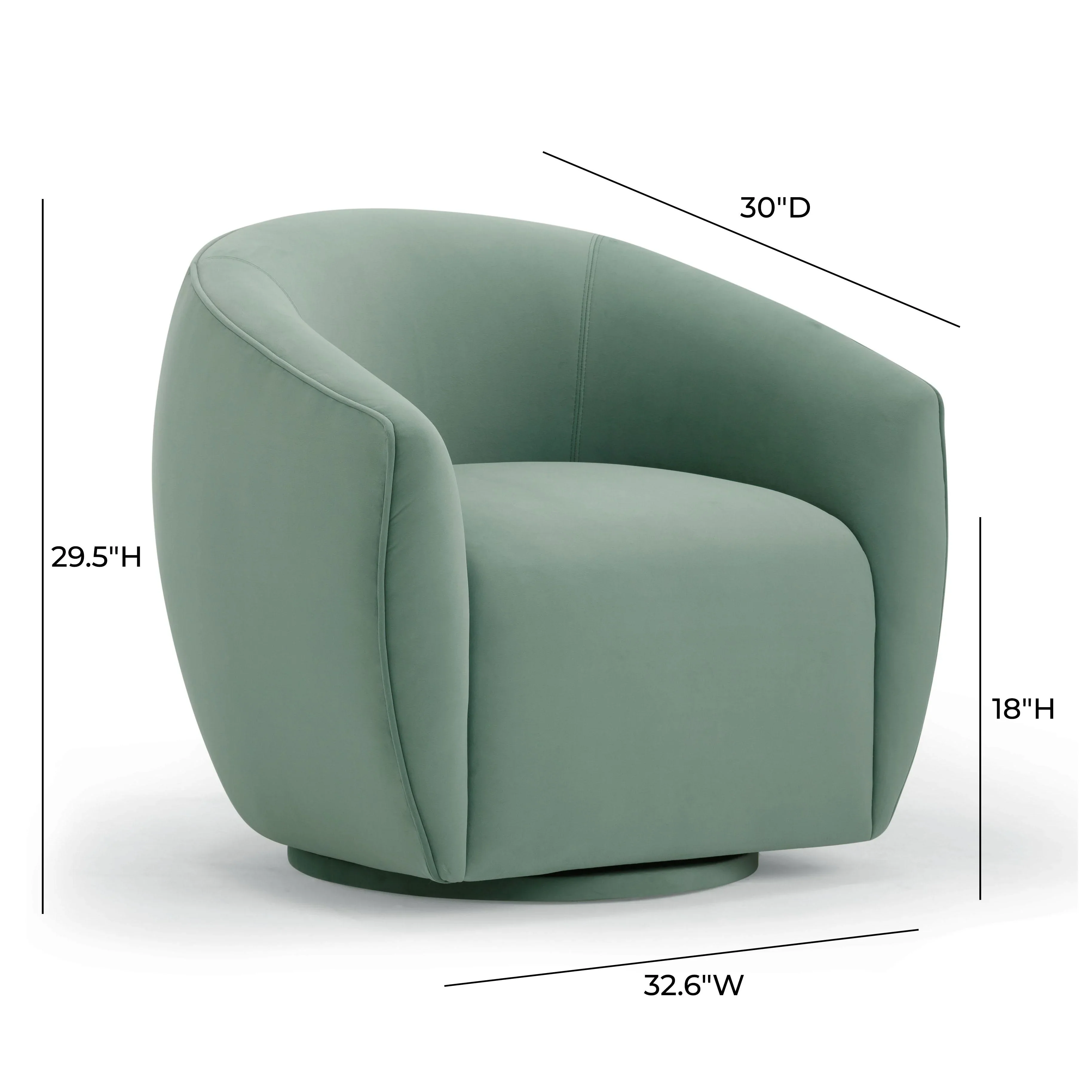 Jordan Performance Velvet Swivel Accent Chair - Image 20