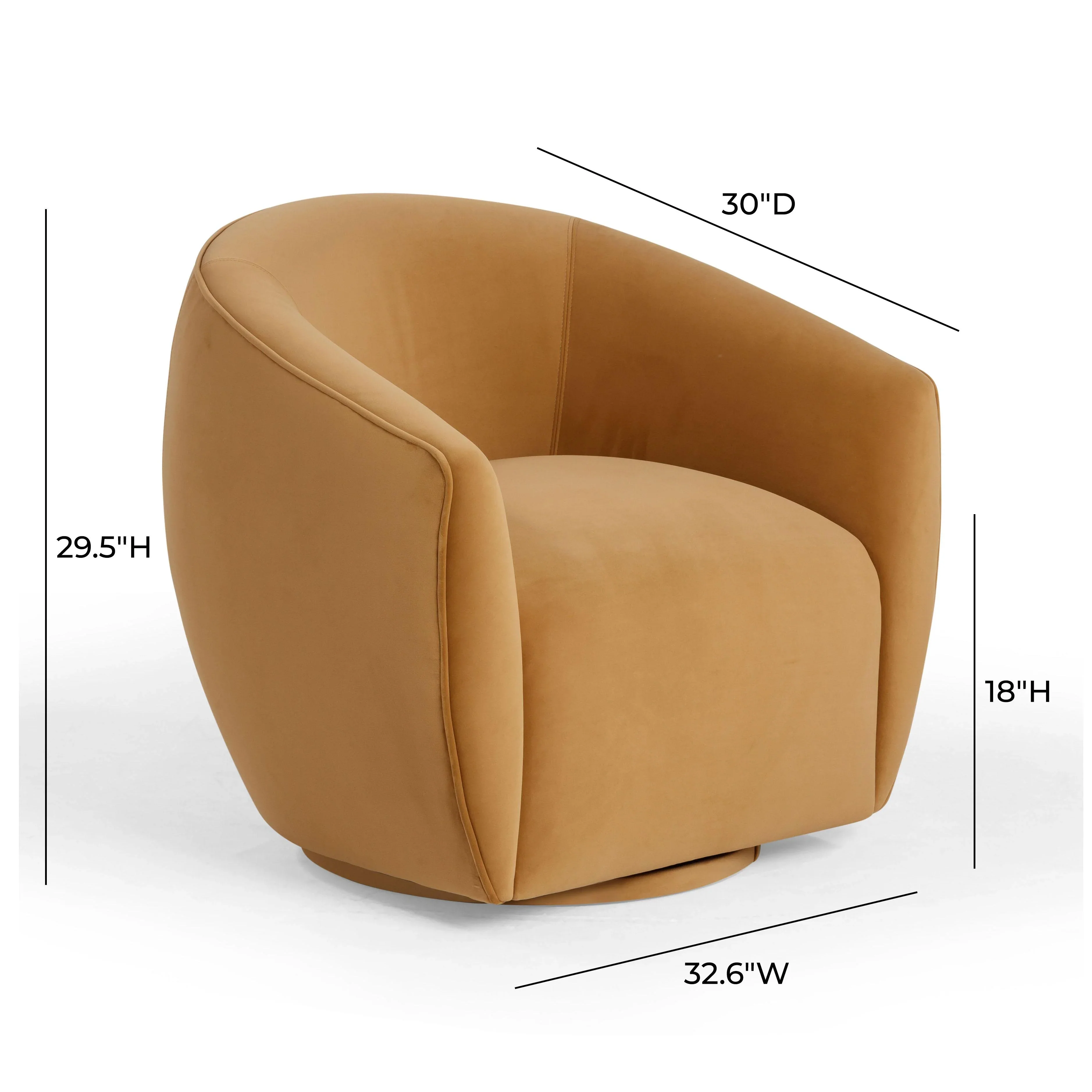 Jordan Performance Velvet Swivel Accent Chair - Image 6