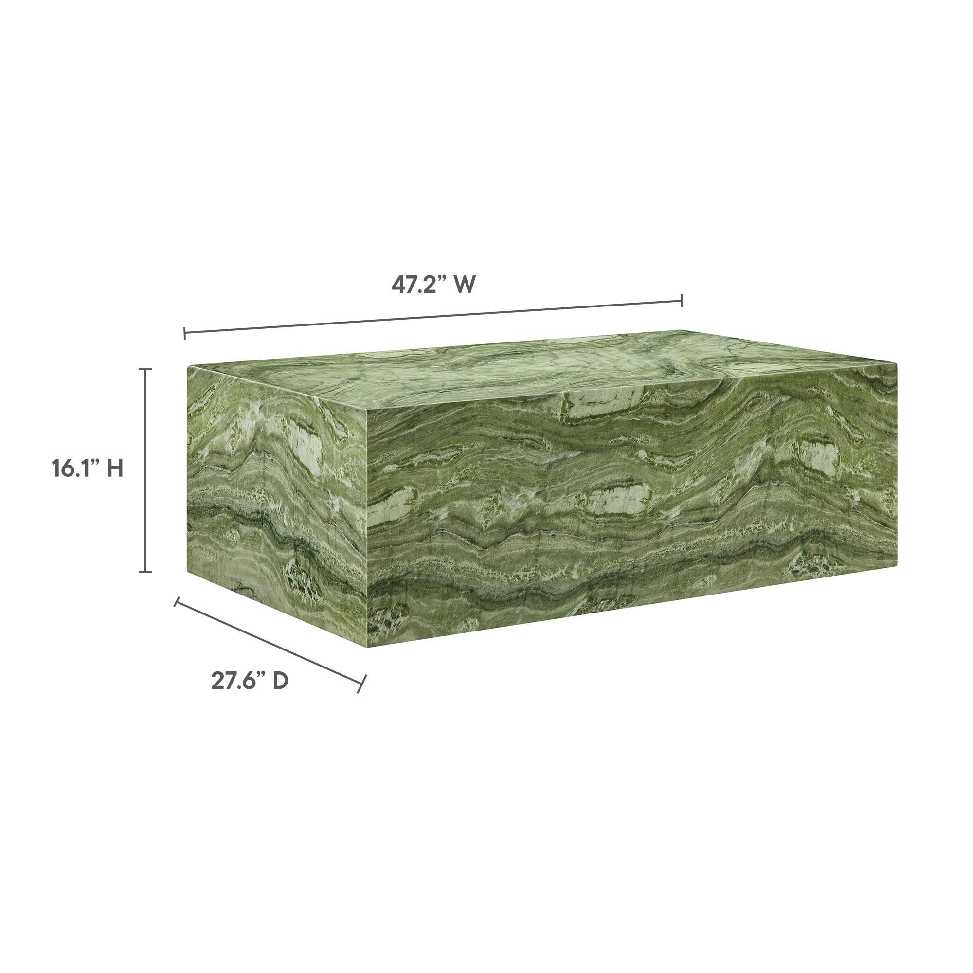 Jordana Square Plinth Indoor - Outdoor Patio Concrete Coffee Table - Image 10